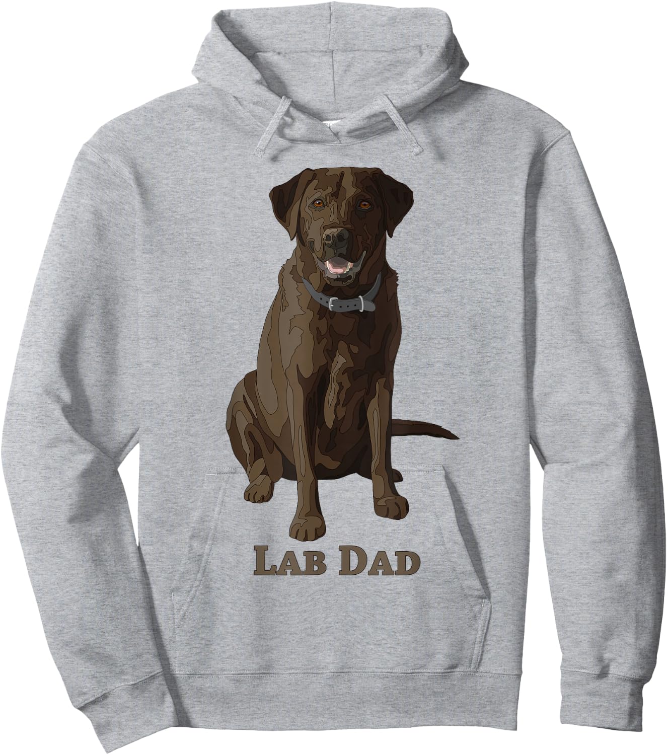 Lab Dad Chocolate Labrador Retriever Dog Lover Gift Hoodie - Hoodie | Ash