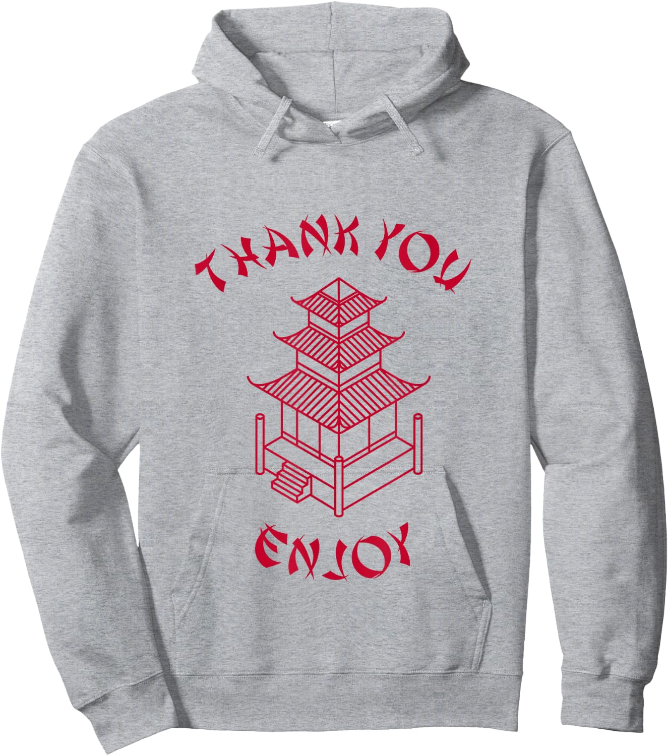 Chinese Takeout Food Thank You Enjoy Funny Costume Hoodie - Hoodie | Ash