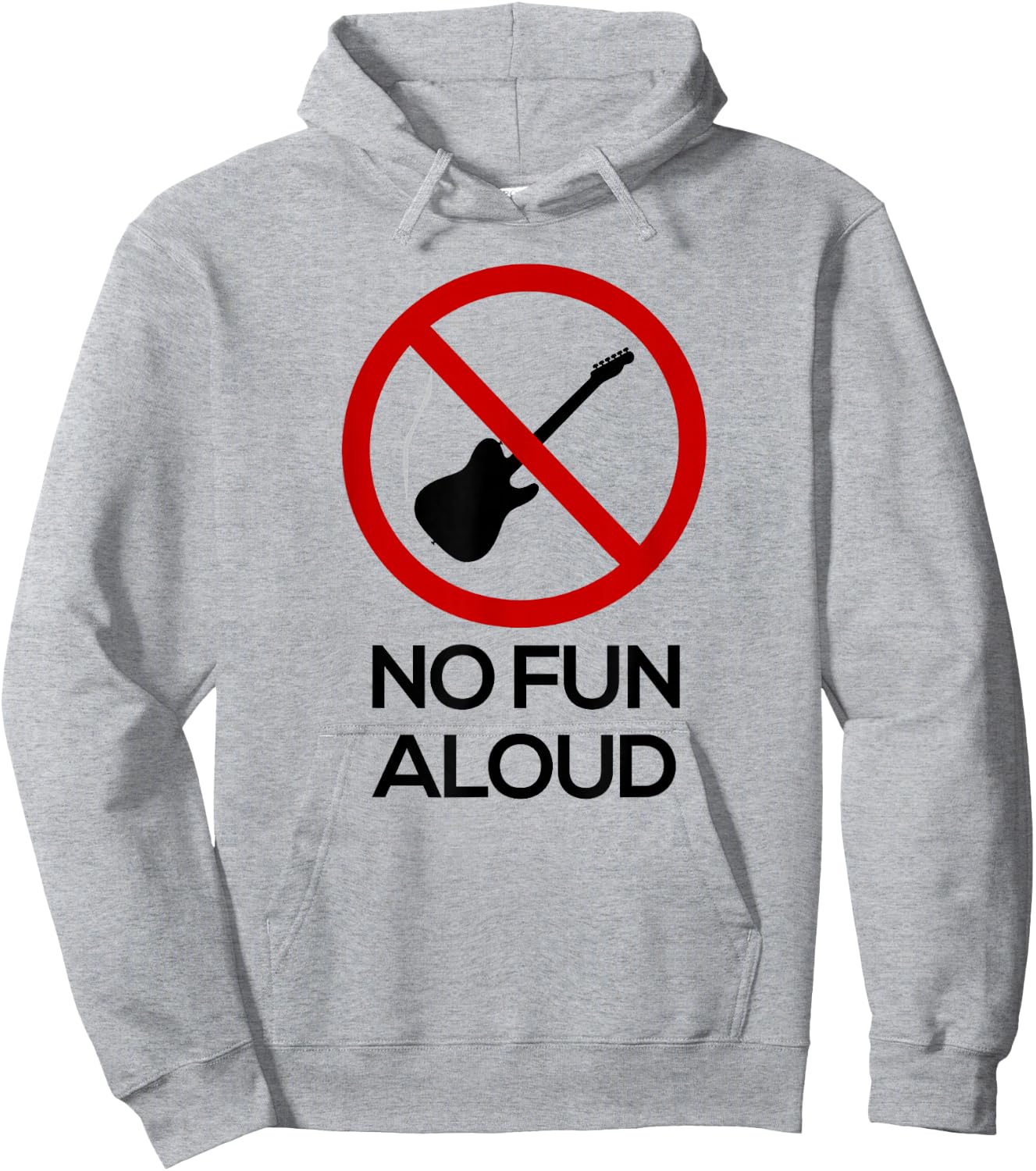 No Fun Aloud T Shirt Hoodie - Hoodie | Ash