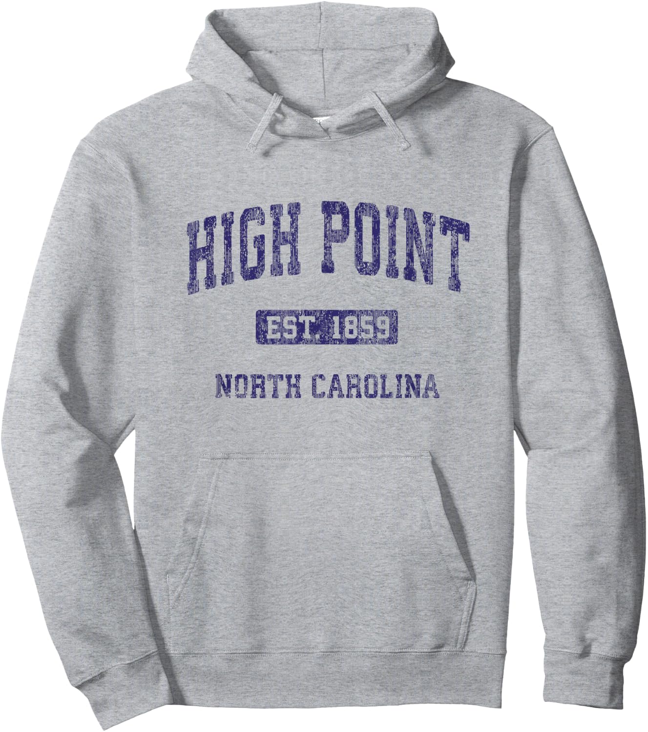 High Point North Carolina NC Vintage Athletic Sports Design Hoodie - Hoodie | Ash