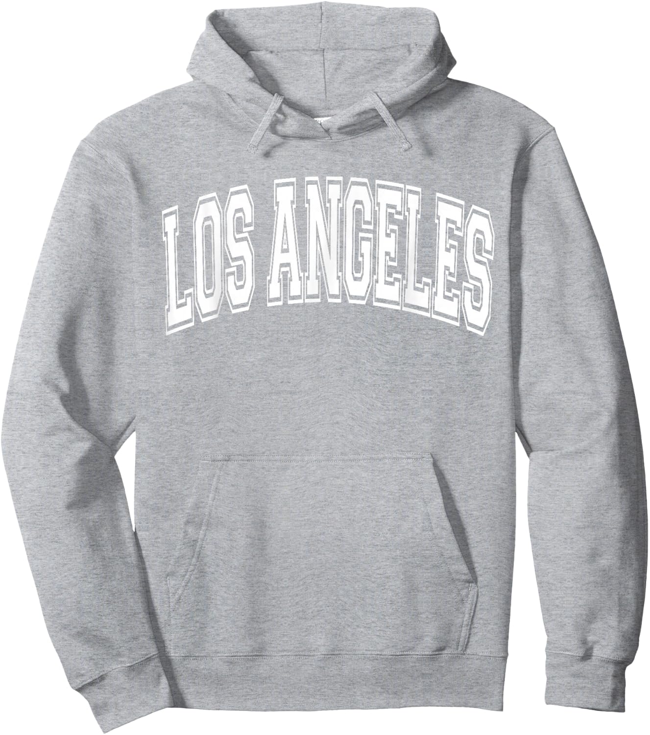 Los Angeles Arched Style Text Pink with White Print Hoodie - Hoodie | Ash