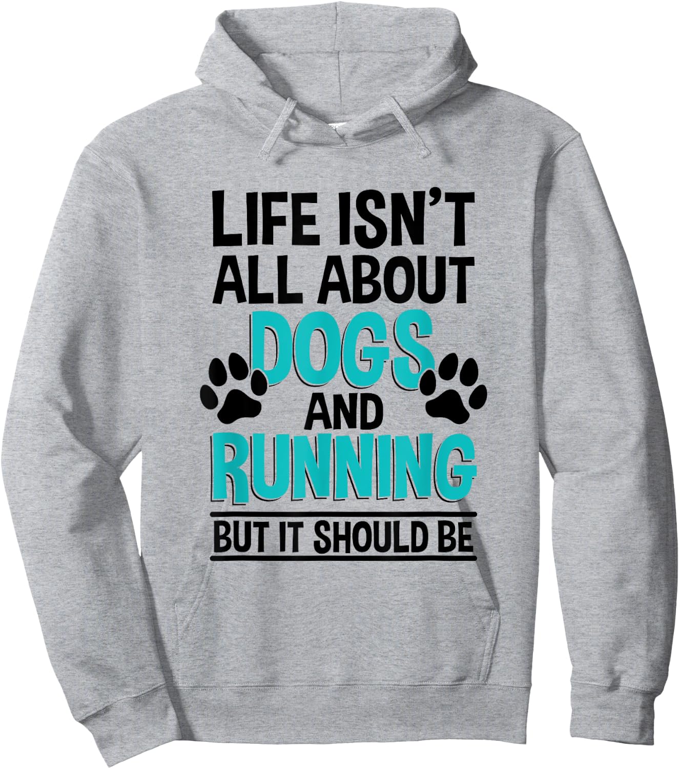 Life Isn't All About Dogs And Running, Marathon Runner Hoodie - Hoodie | Ash
