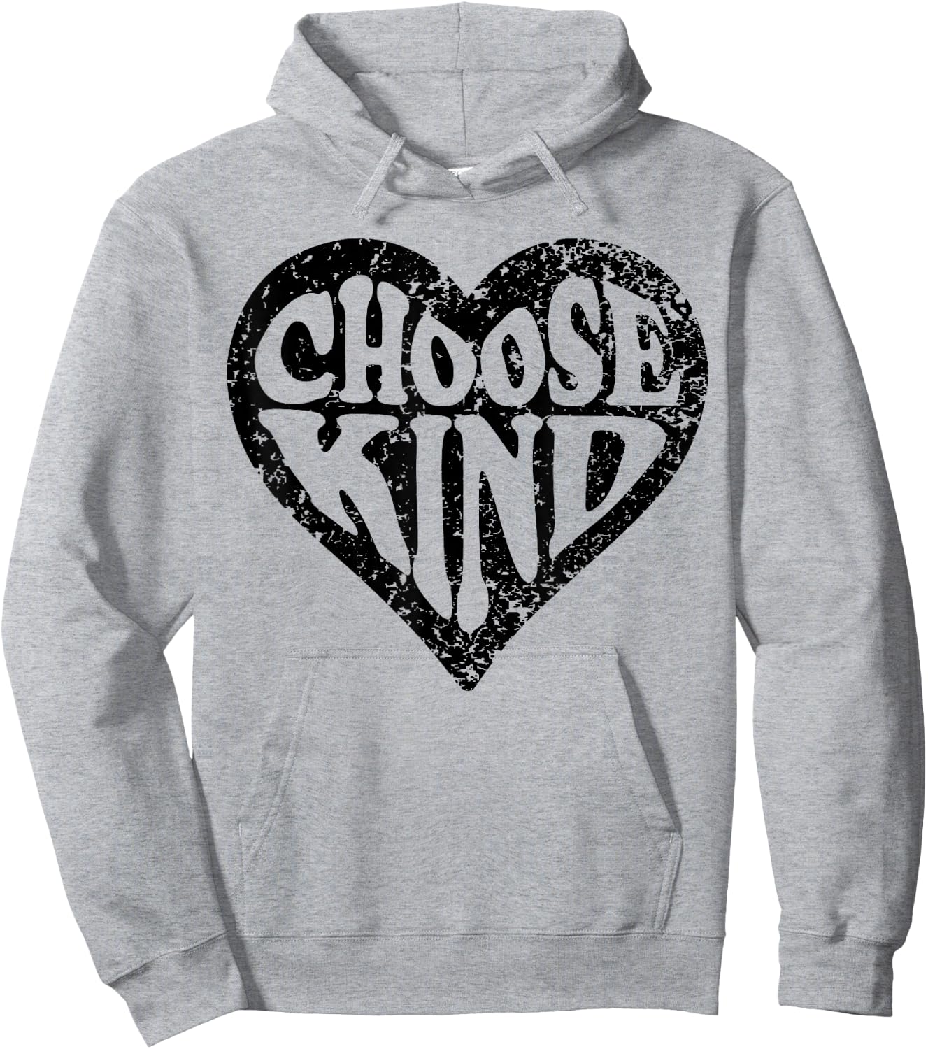 Choose Kind Distressed Heart Anti Bullying Unity Day Hoodie - Hoodie | Ash