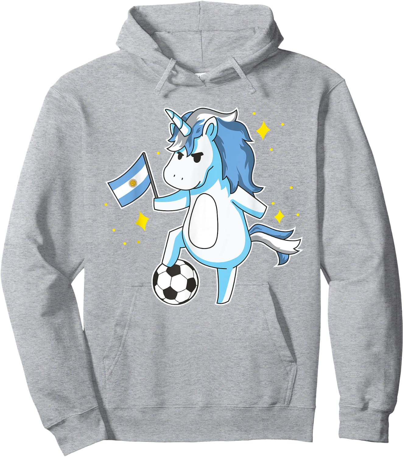 Soccer Unicorn Argentina Jersey Shirt Argentinian Football Hoodie - Hoodie | Ash