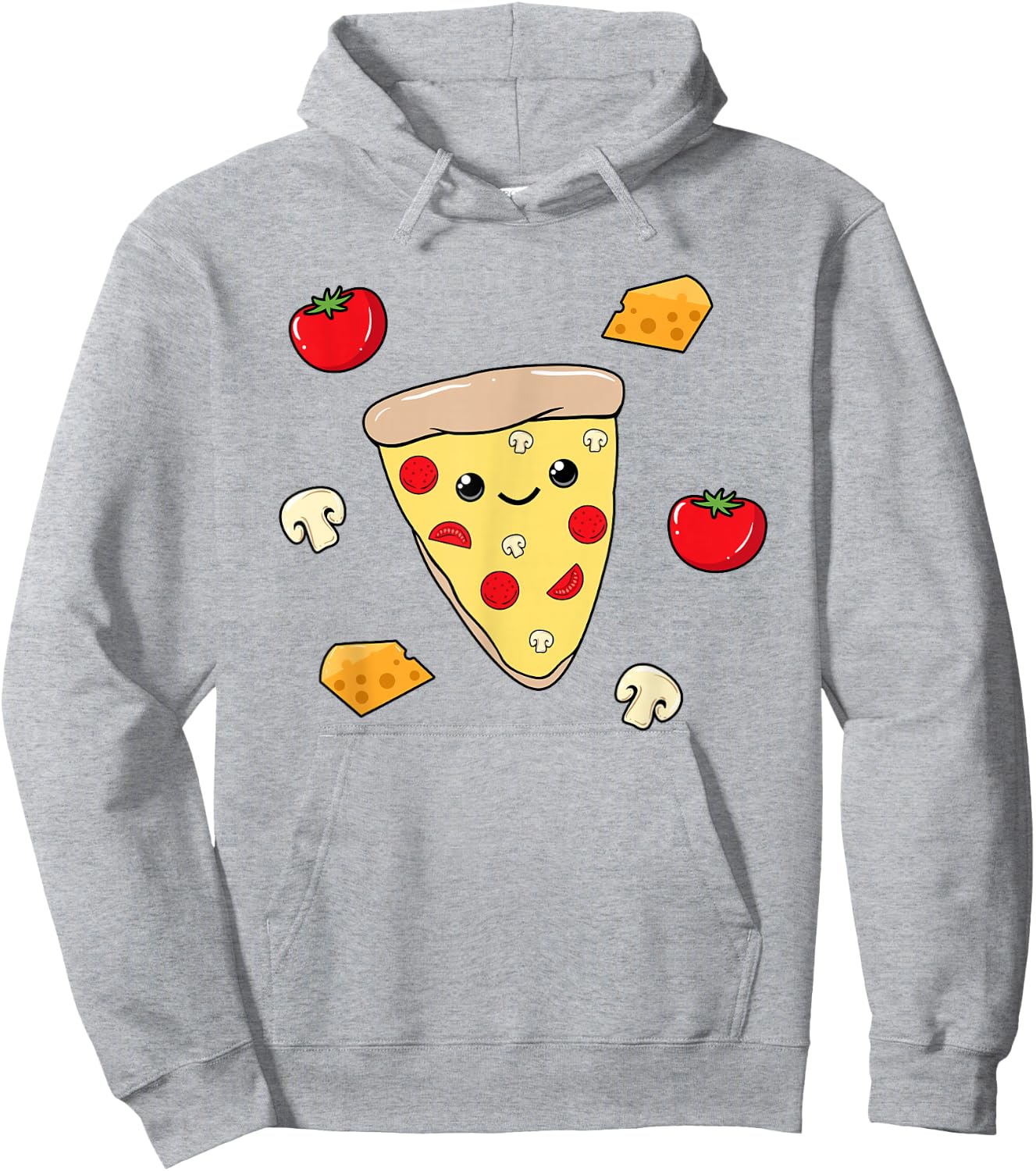 Girl Sweet mushroom Pizza Shirt Pizza Lover Kids Fast Food Hoodie - Hoodie | Ash