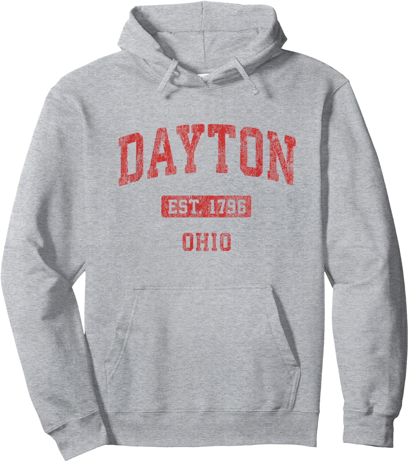 Dayton Ohio OH Vintage Athletic Sports Design Hoodie - Hoodie | Ash