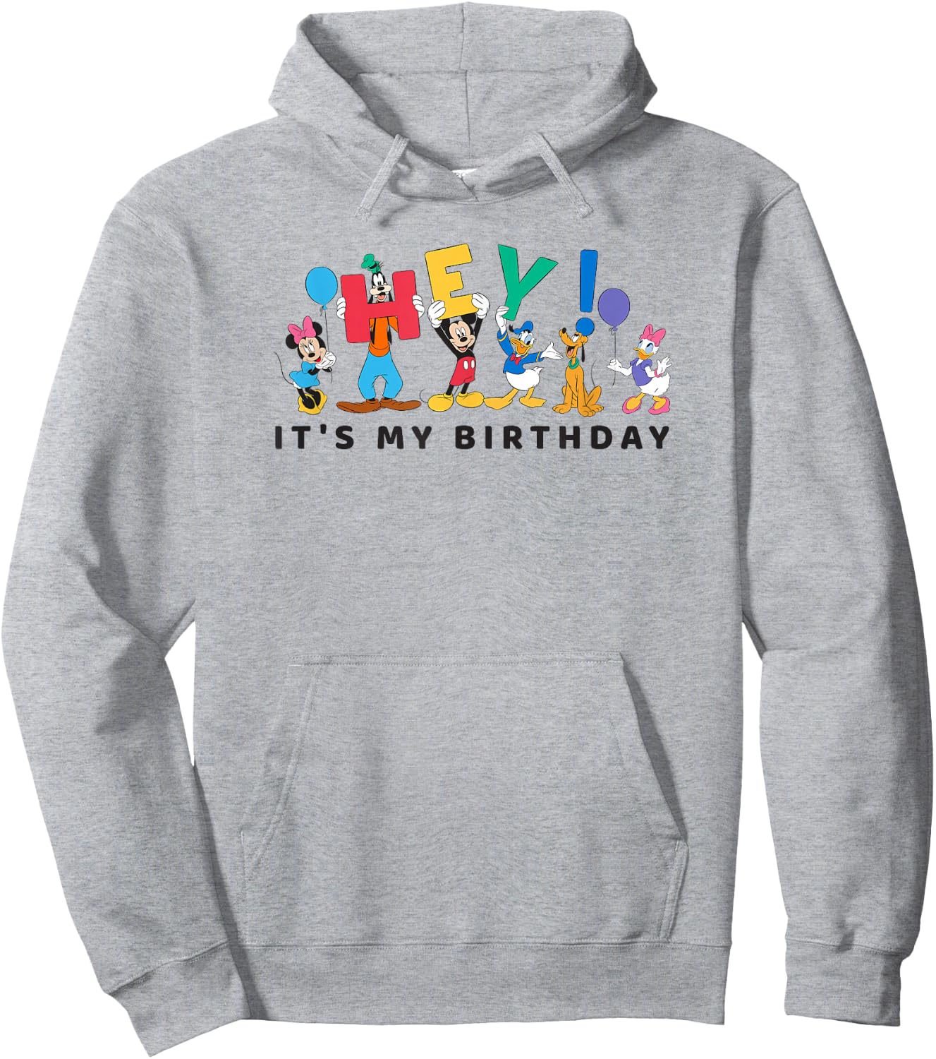 Disney Mickey and Friends Hey It's My Birthday Hoodie - Hoodie | Ash