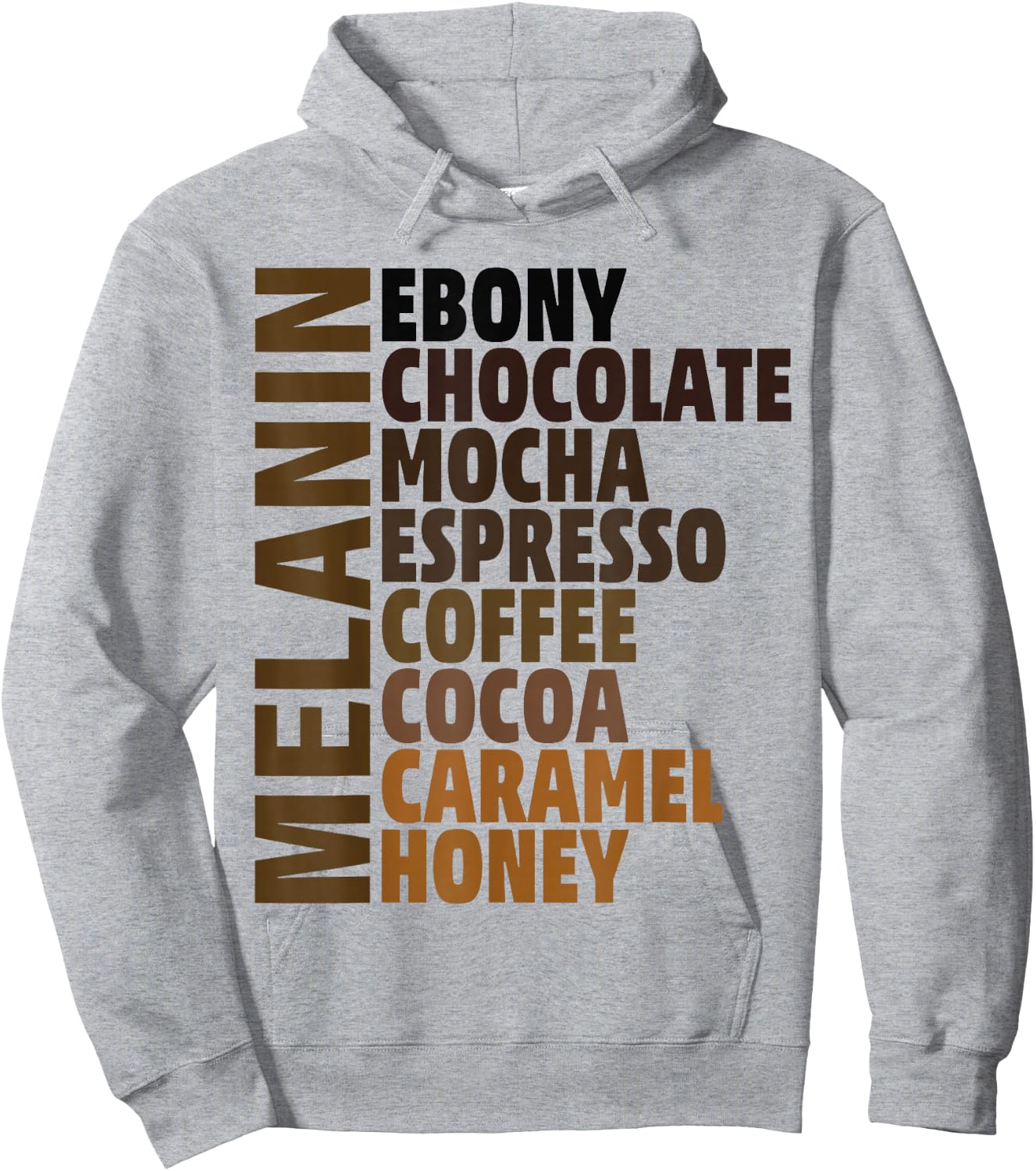 African Melanin Queen Girls & Melanated Black Pride Hoodie - Hoodie | Ash