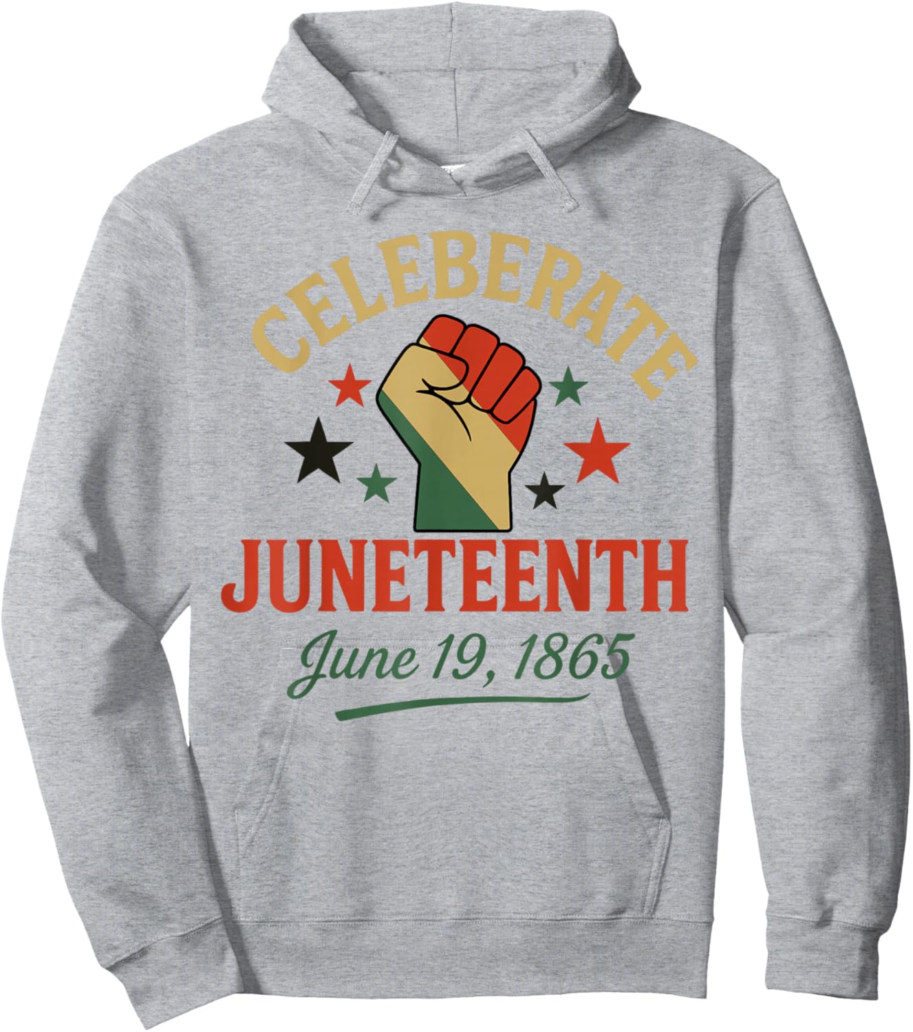 Celebrate Juneteenth 1865 African Pride Celebration Hoodie - Hoodie | Ash