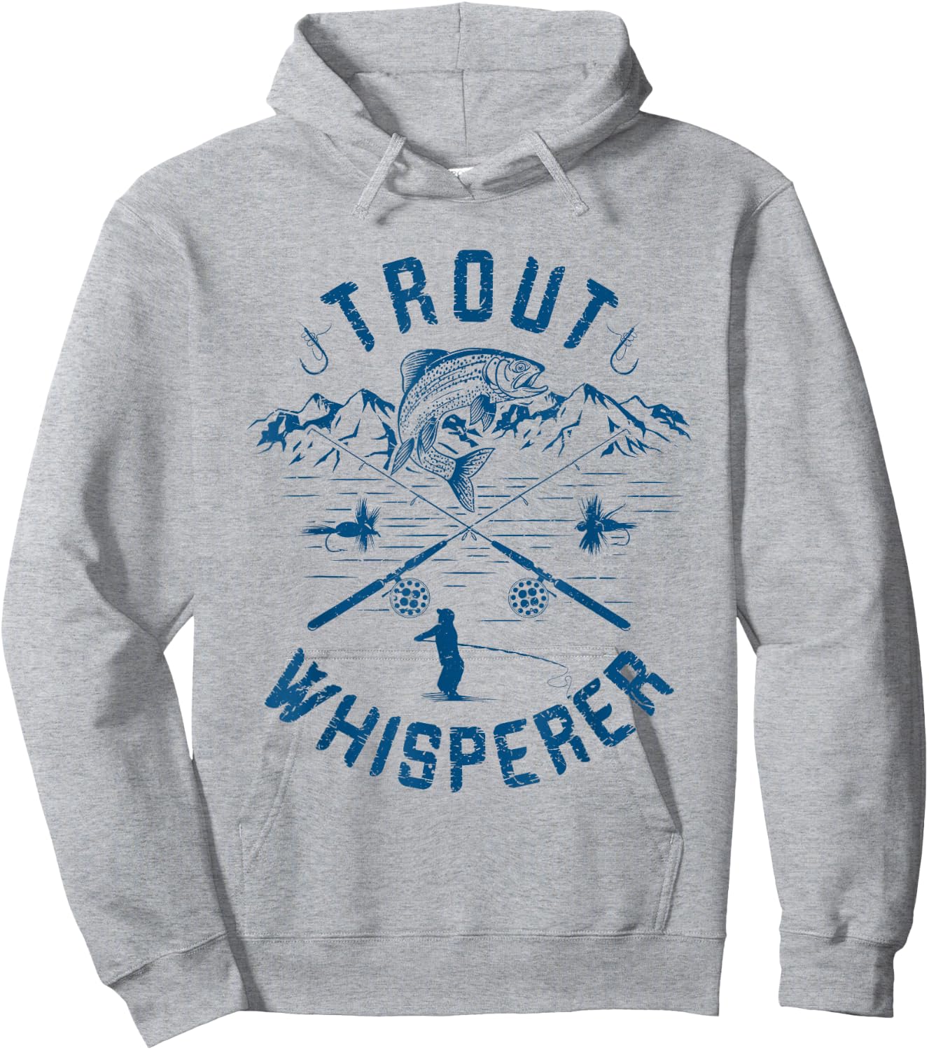 Funny Trout Fly Fishing Birthday Christmas Fathers Day Gift Hoodie - Hoodie | Ash