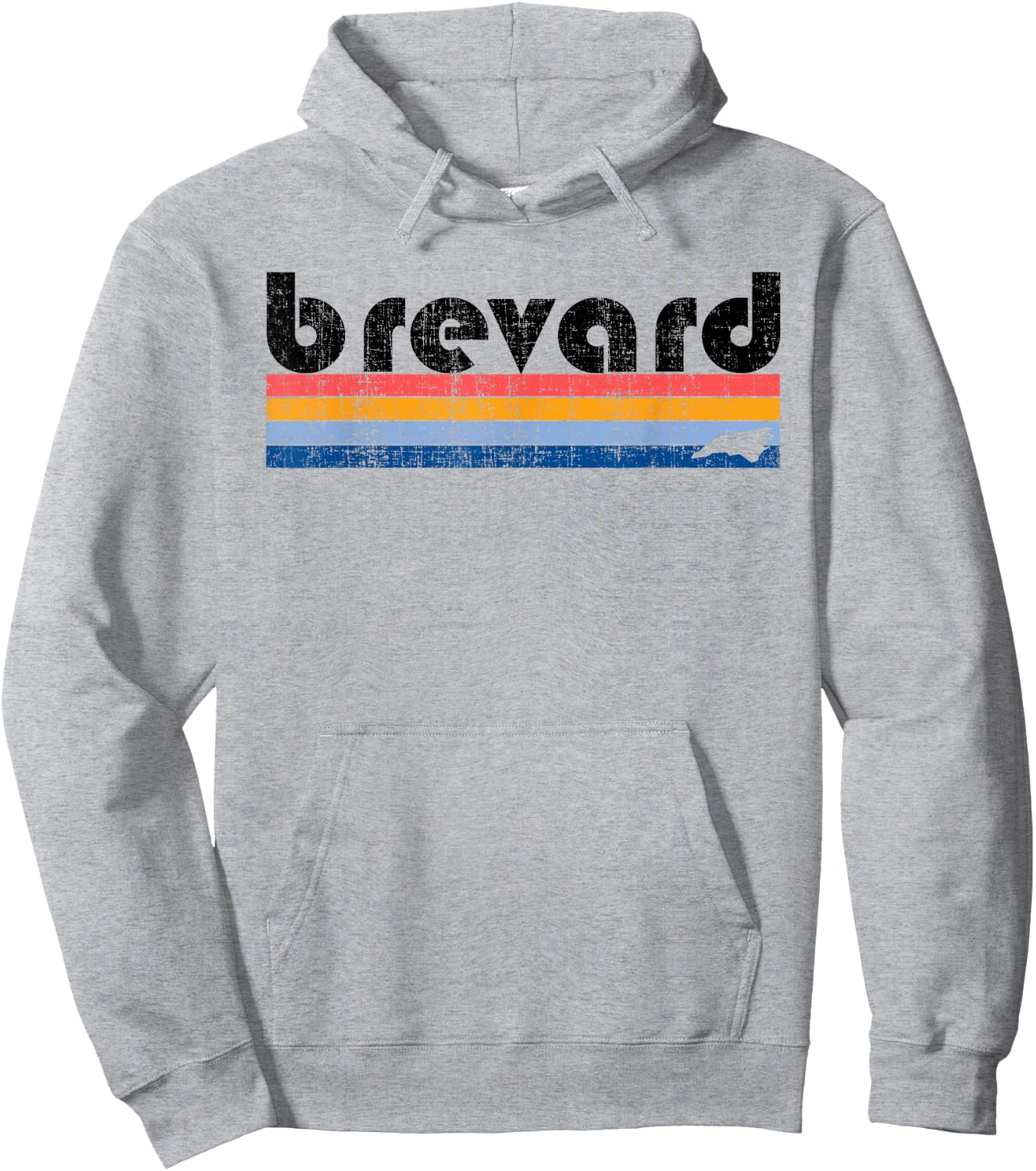 Vintage 80s Style Brevard NC Hoodie - Hoodie | Ash