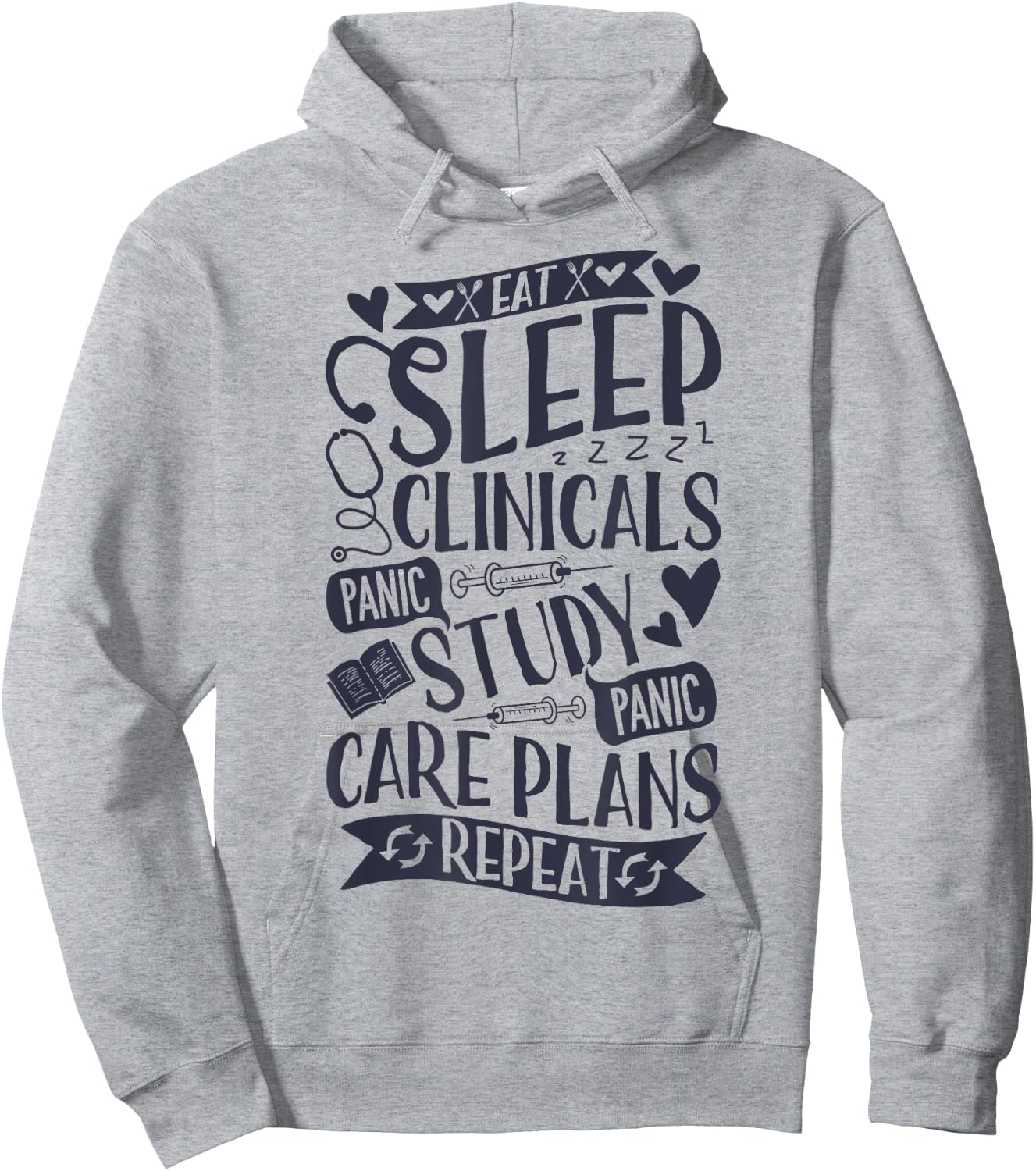 Clinicals T Shirt Nurse Funny RN Nursing School Women Gifts Hoodie - Hoodie | Ash
