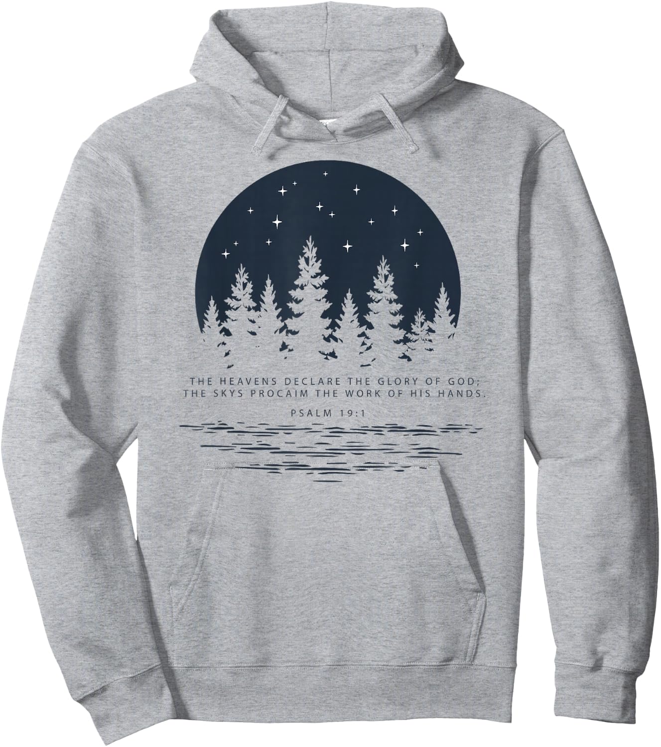 Christian Bible Scripture Psalm 19:1 Glory of God Hoodie - Hoodie | Ash