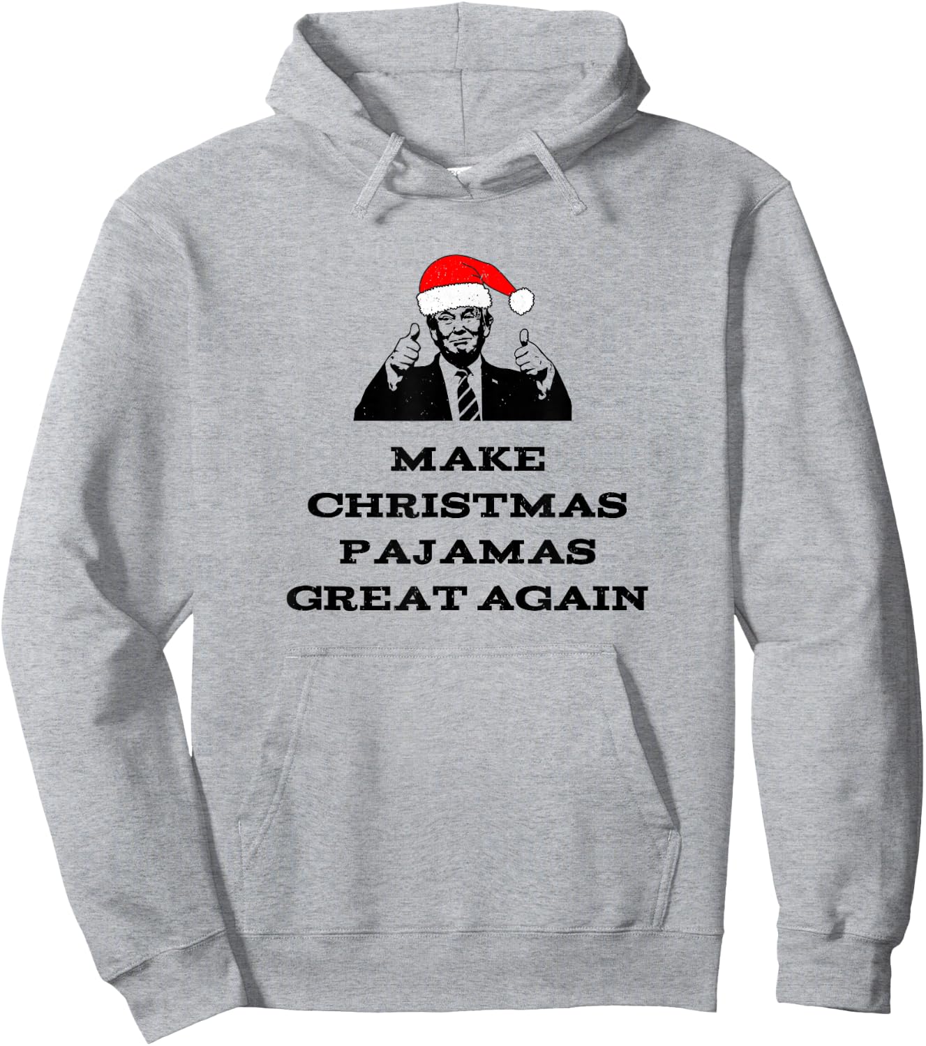 Trump Make Christmas Pajamas Great Again Political Vintage Hoodie - Hoodie | Ash