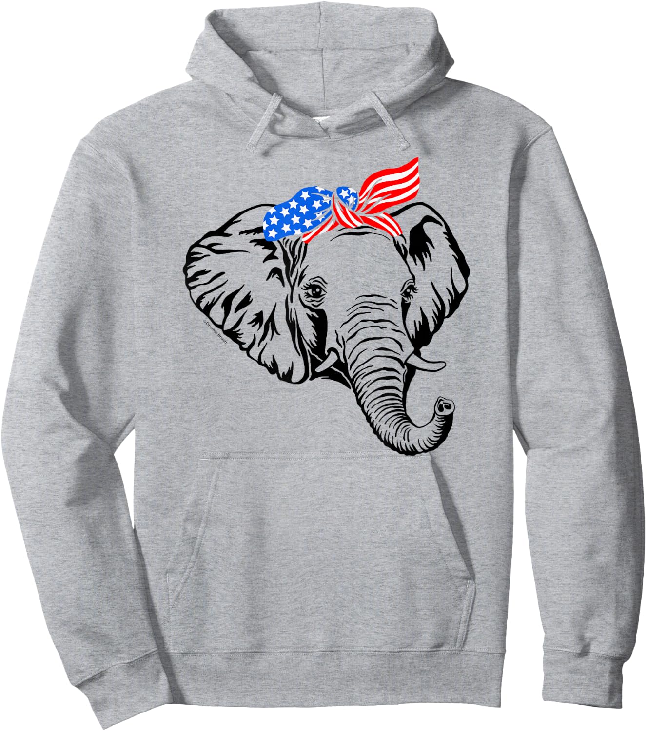 Patriotic Elephant July 4th Vote Republican Party Support Hoodie - Hoodie | Ash