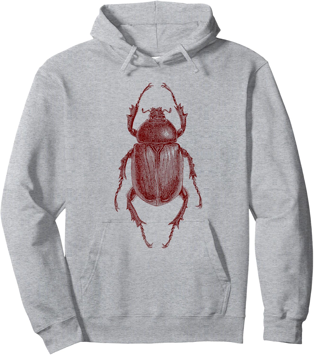 Insect Retro Vintage Bug Illustration Graphics - Beetle Hoodie - Hoodie | Ash