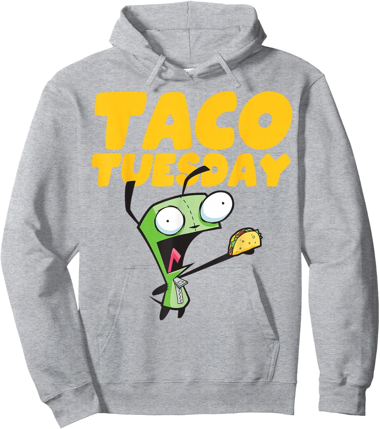 Invader Zim Gir Taco Tuesday! Portrait Hoodie - Hoodie | Ash