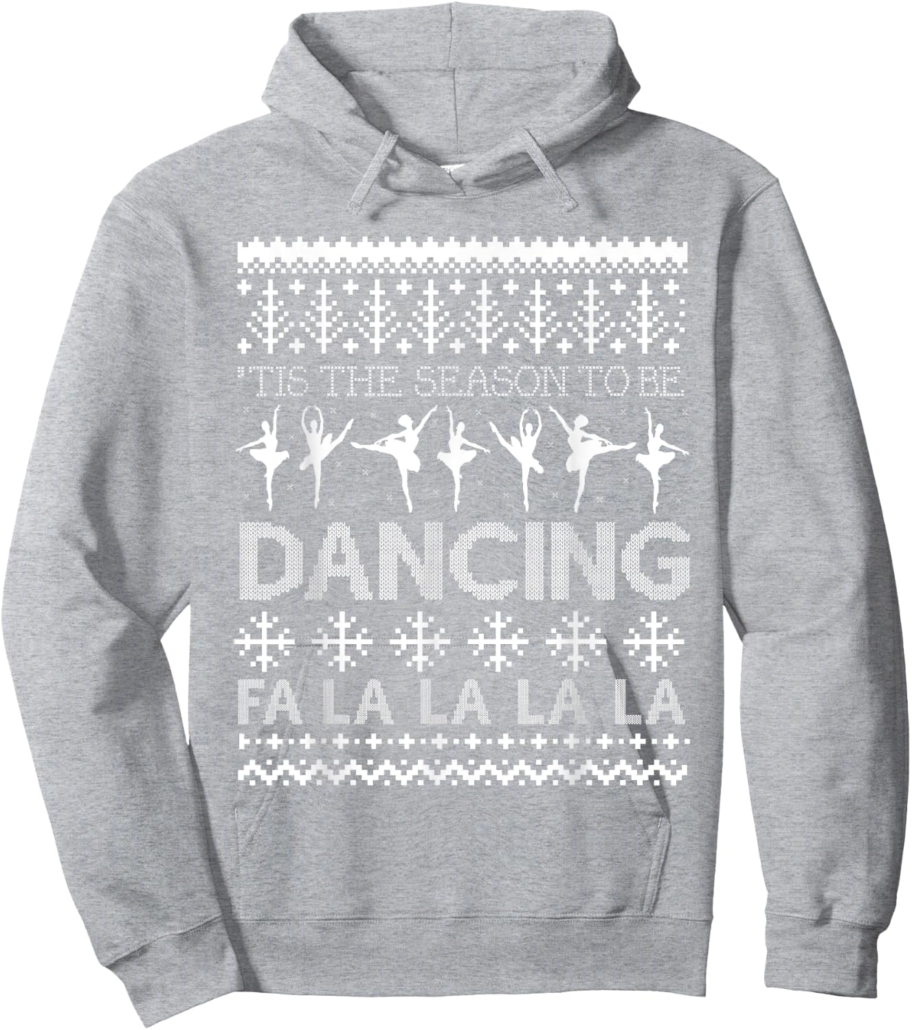 Christmas Ballet Dance Ugly Sweater Shirt Hoodie - Hoodie | Ash