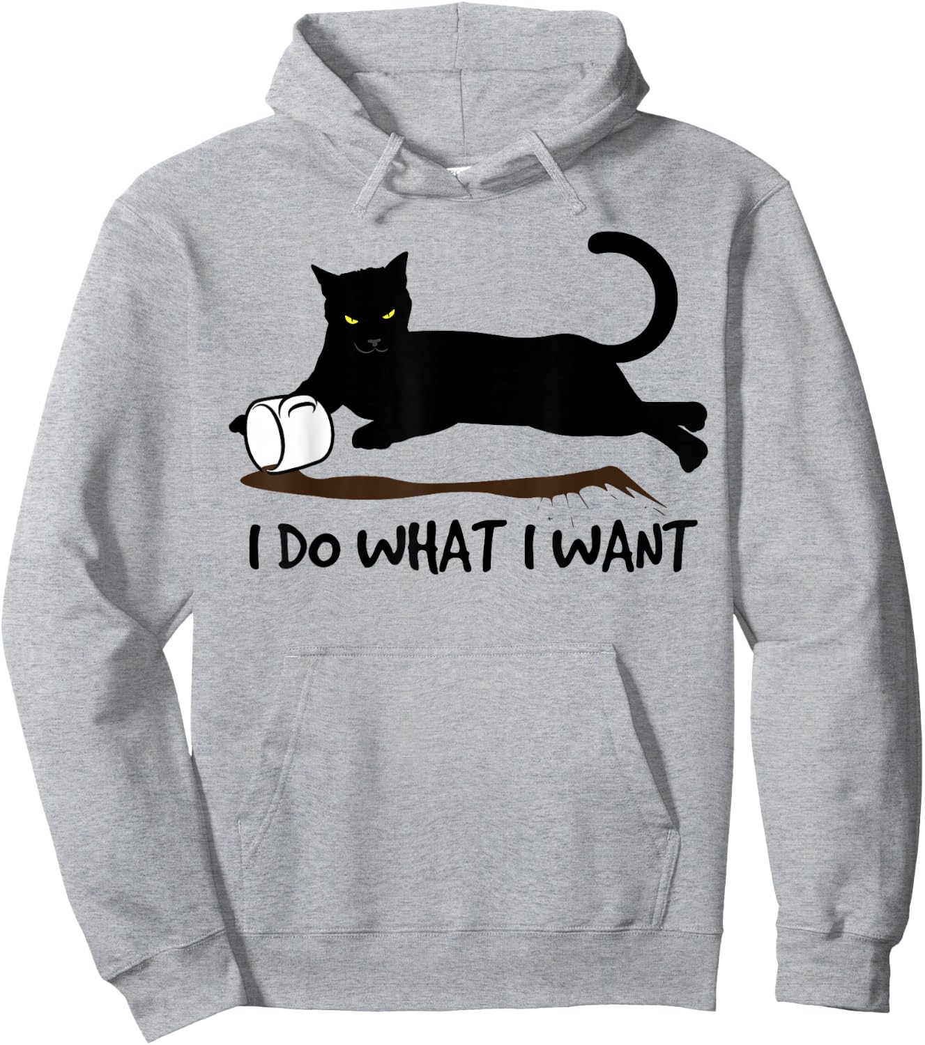 I Do What I Want Cat Shirt Hoodie - Hoodie | Ash