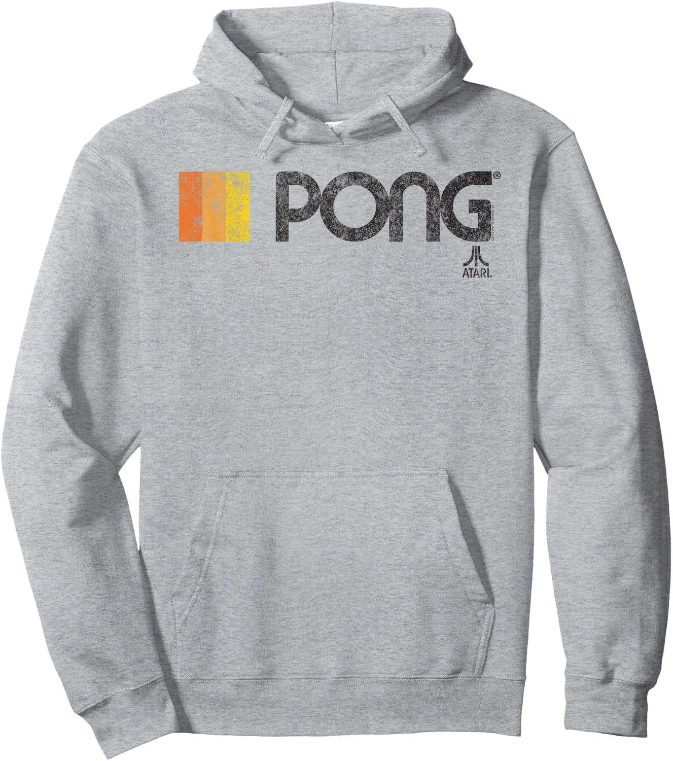 ATARI PONG Classic Video Game Retro Logo Hoodie - Hoodie | Ash