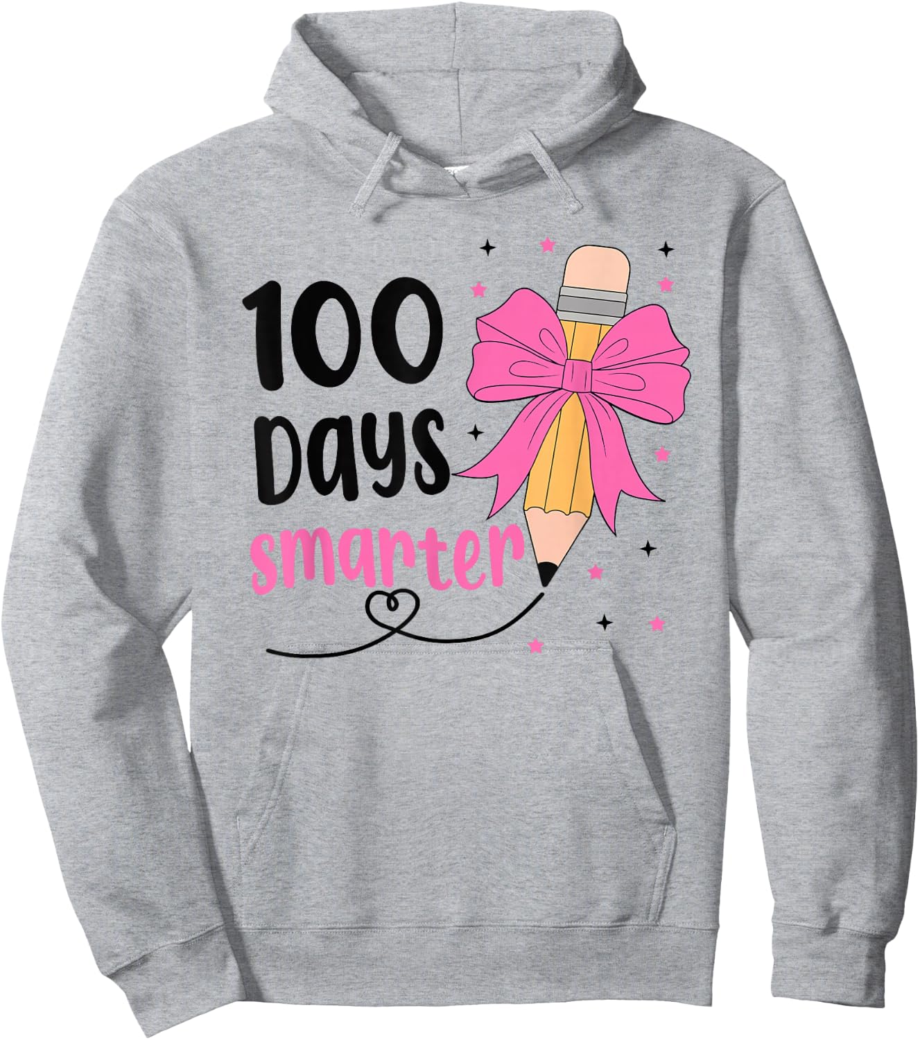 100 Days Smarter 100th Day of School Toddlers Girls Kids Hoodie - Hoodie | Ash