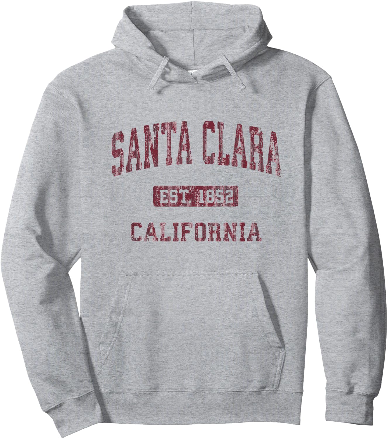 Santa Clara California CA Vintage Athletic Sports Design Hoodie - Hoodie | Ash