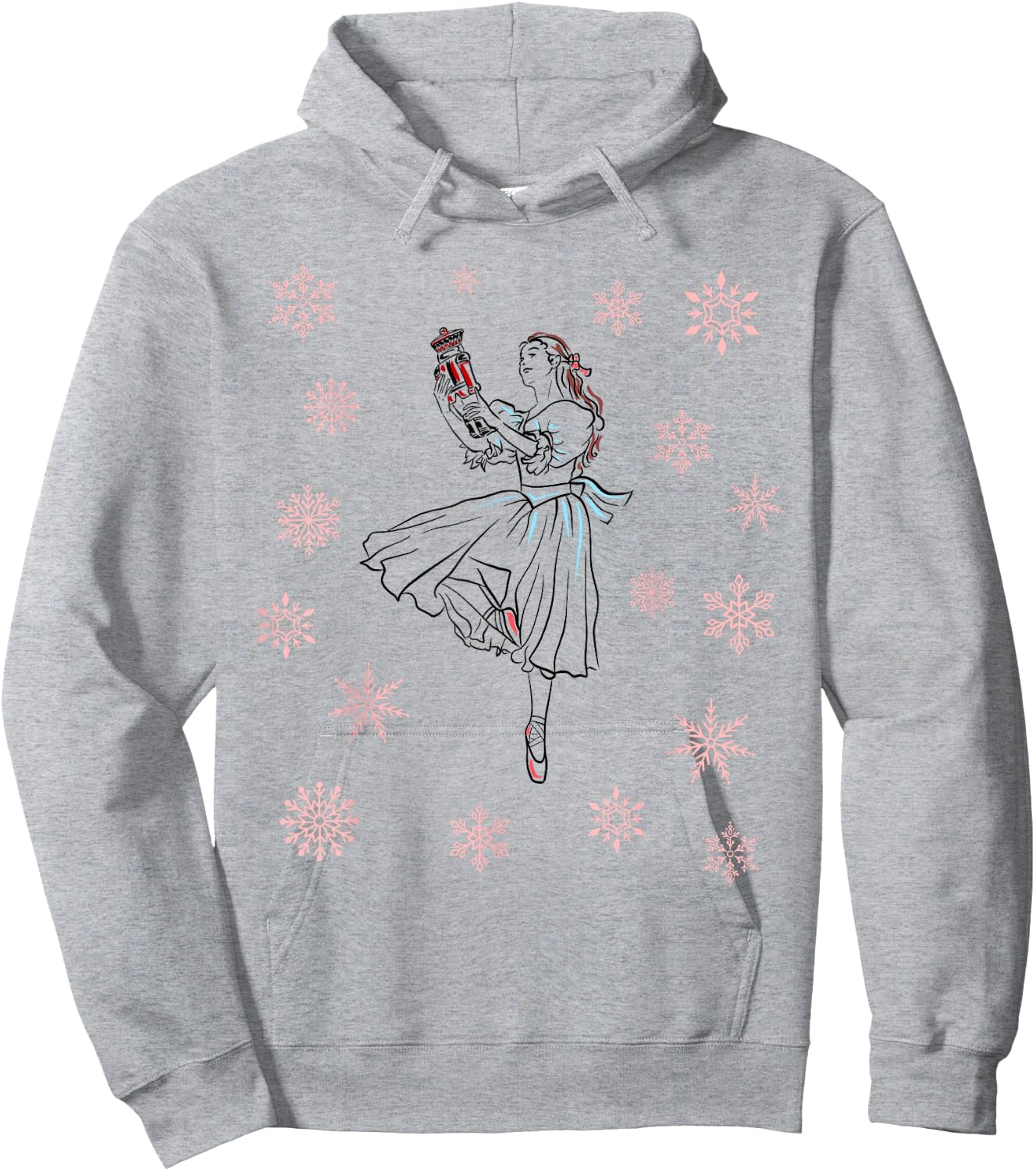 The Nutcracker Ballet and Clara Ballerina Christmas Dance Hoodie - Hoodie | Ash