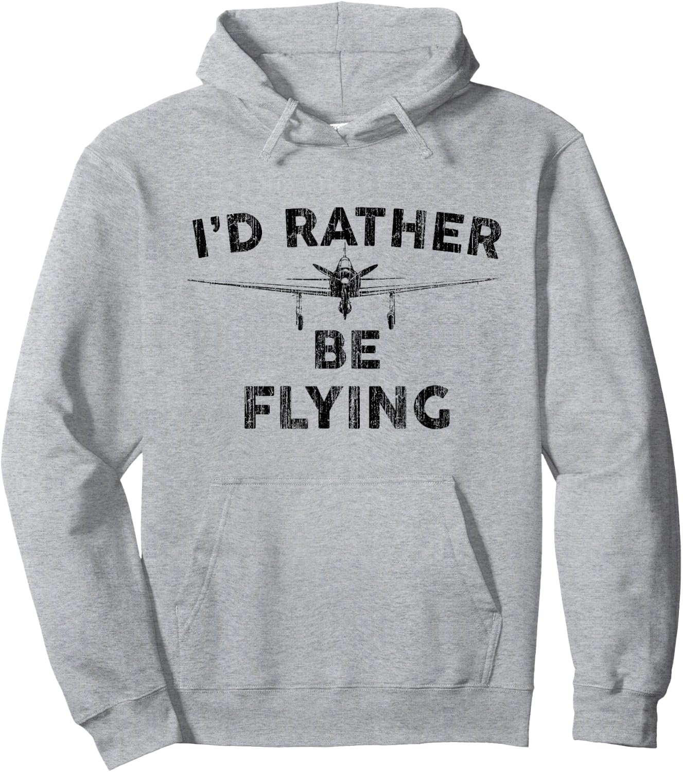 I'd Rather be Flying T shirt Funny Airplane Aviation Pilot Hoodie - Hoodie | Ash
