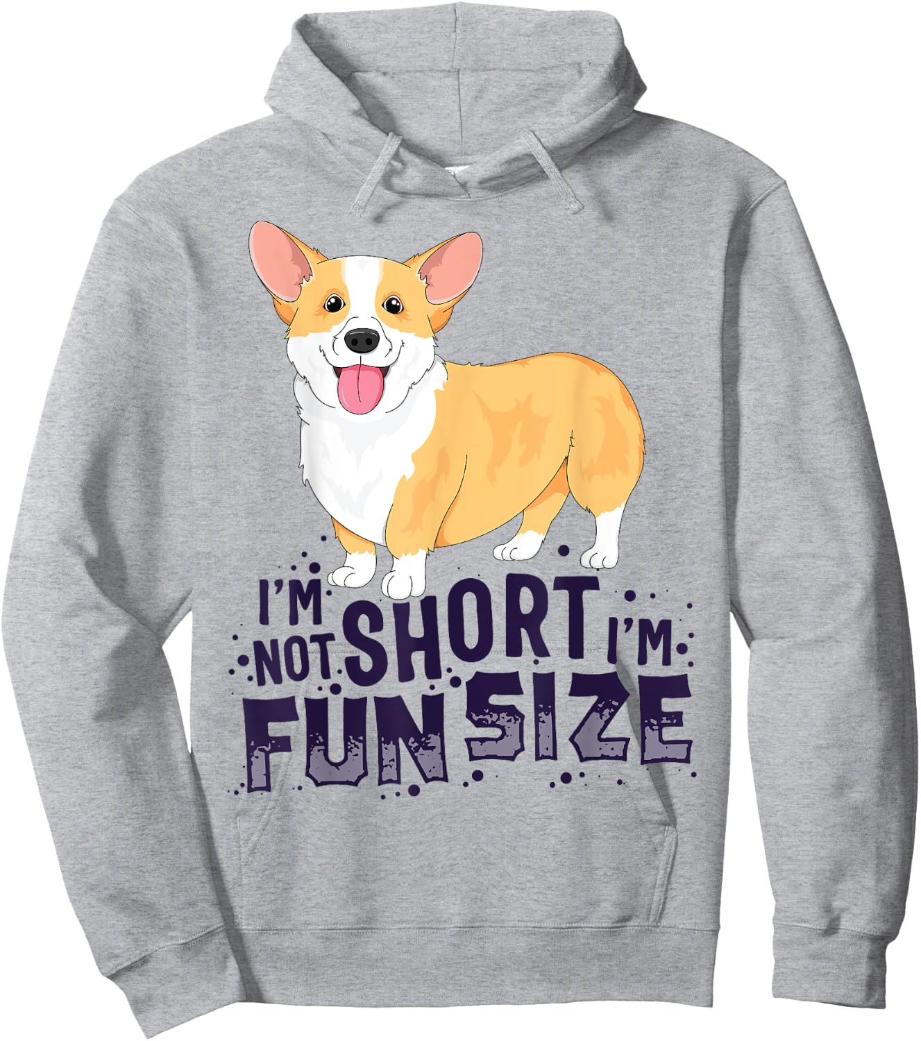 Corgi Women Kids I'm Not Short I'm Fun Size Dog Hoodie - Hoodie | Ash