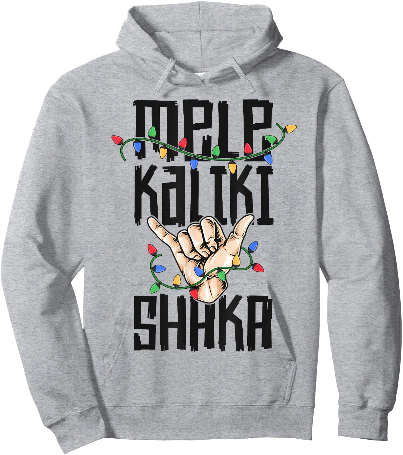 Mele Kalki Shaka Hawaiian Christmas shirt Kalikimaka Hawaii Hoodie - Hoodie | Ash