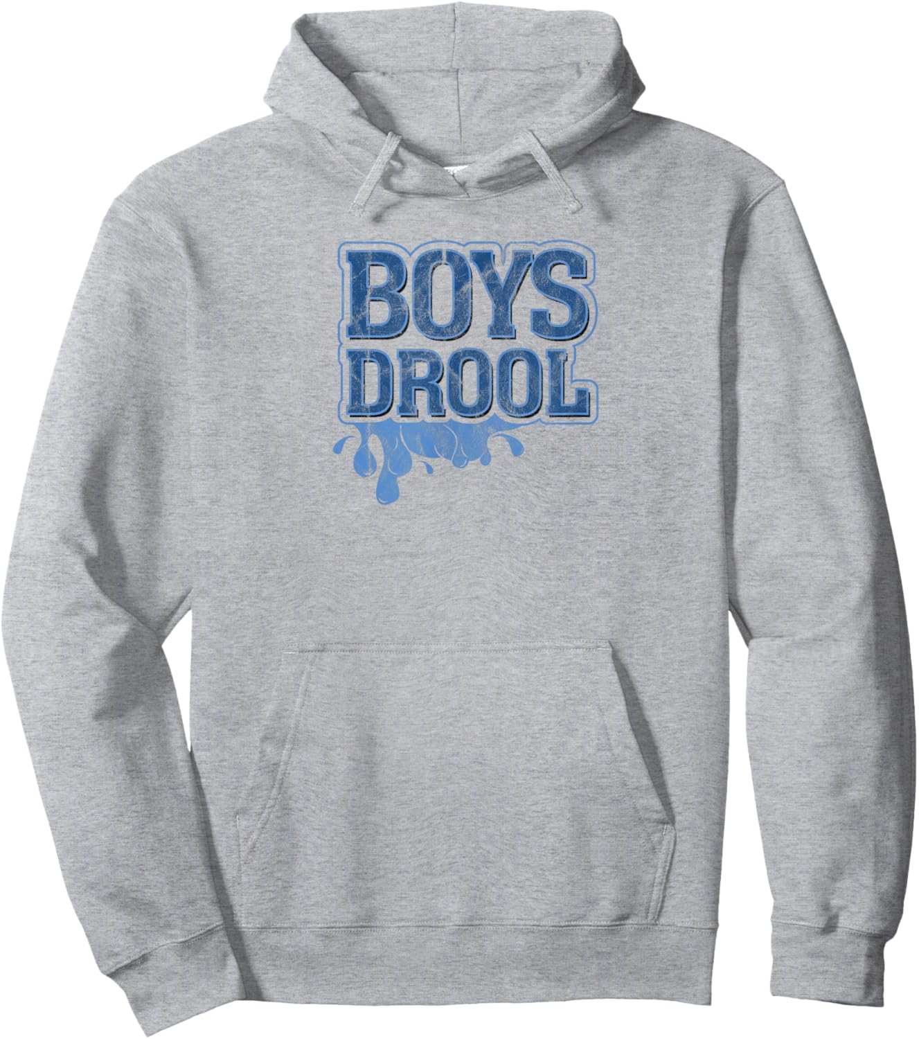 Boys Who Drool Retro Distressed Humor Graphic Hoodie - Hoodie | Ash