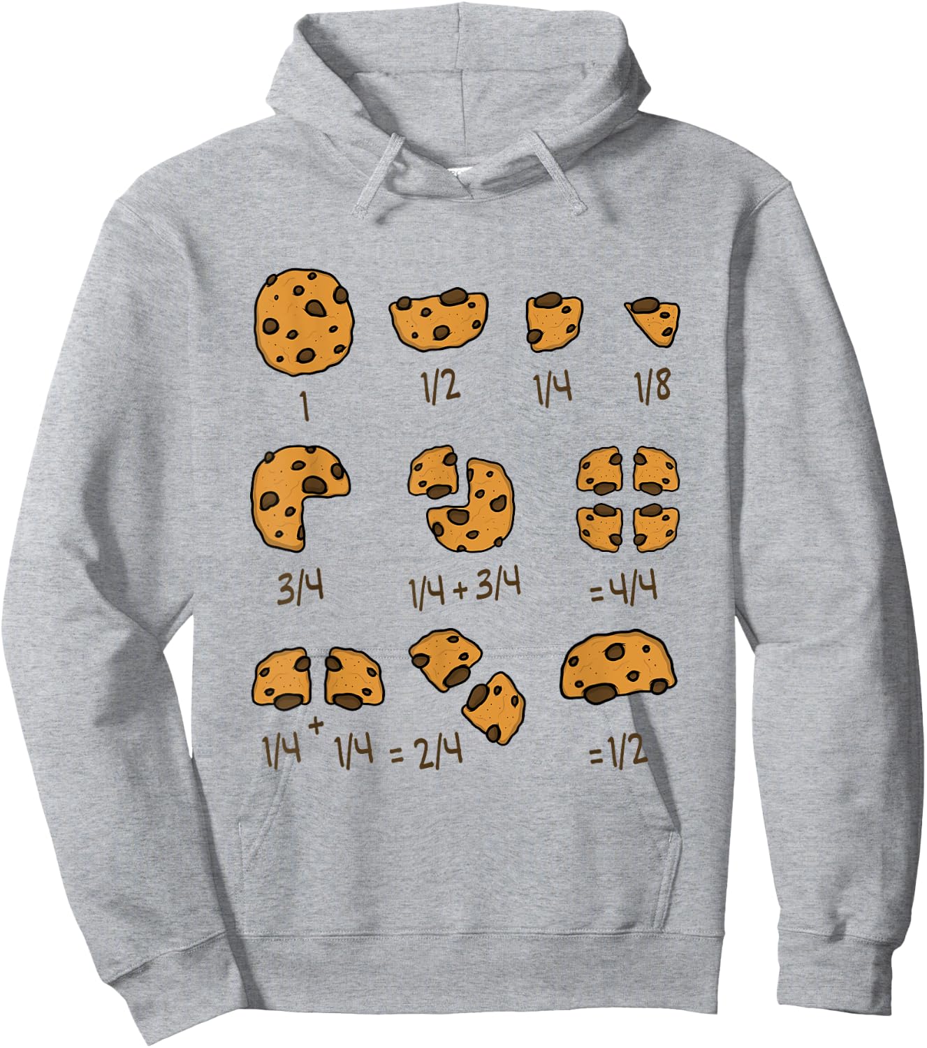 Math Teachers Chocolate Cookie Chocolate Chip Men Women Girls Kids Hoodie - Hoodie | Ash