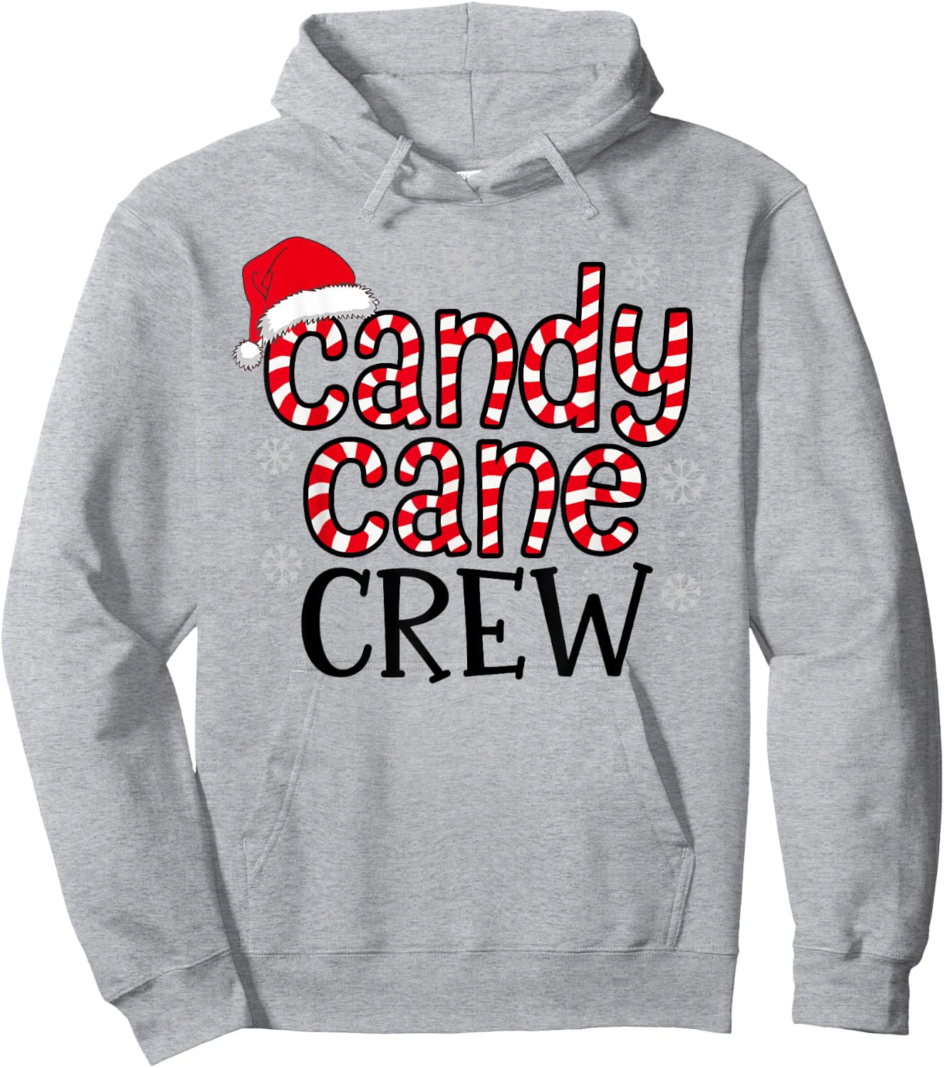 Candy Cane Crew Christmas Squad Xmas Family Matching Santa Hoodie - Hoodie | Ash