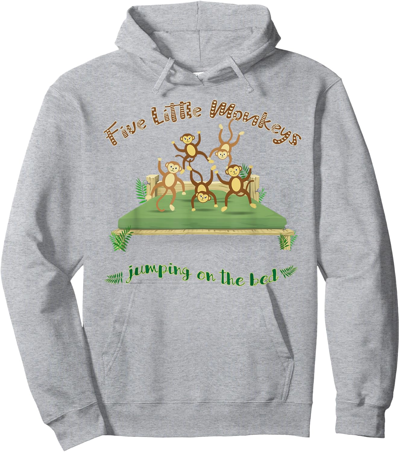 Five Little Monkeys unique Nursery Rhymes Hoodie - Hoodie | Ash