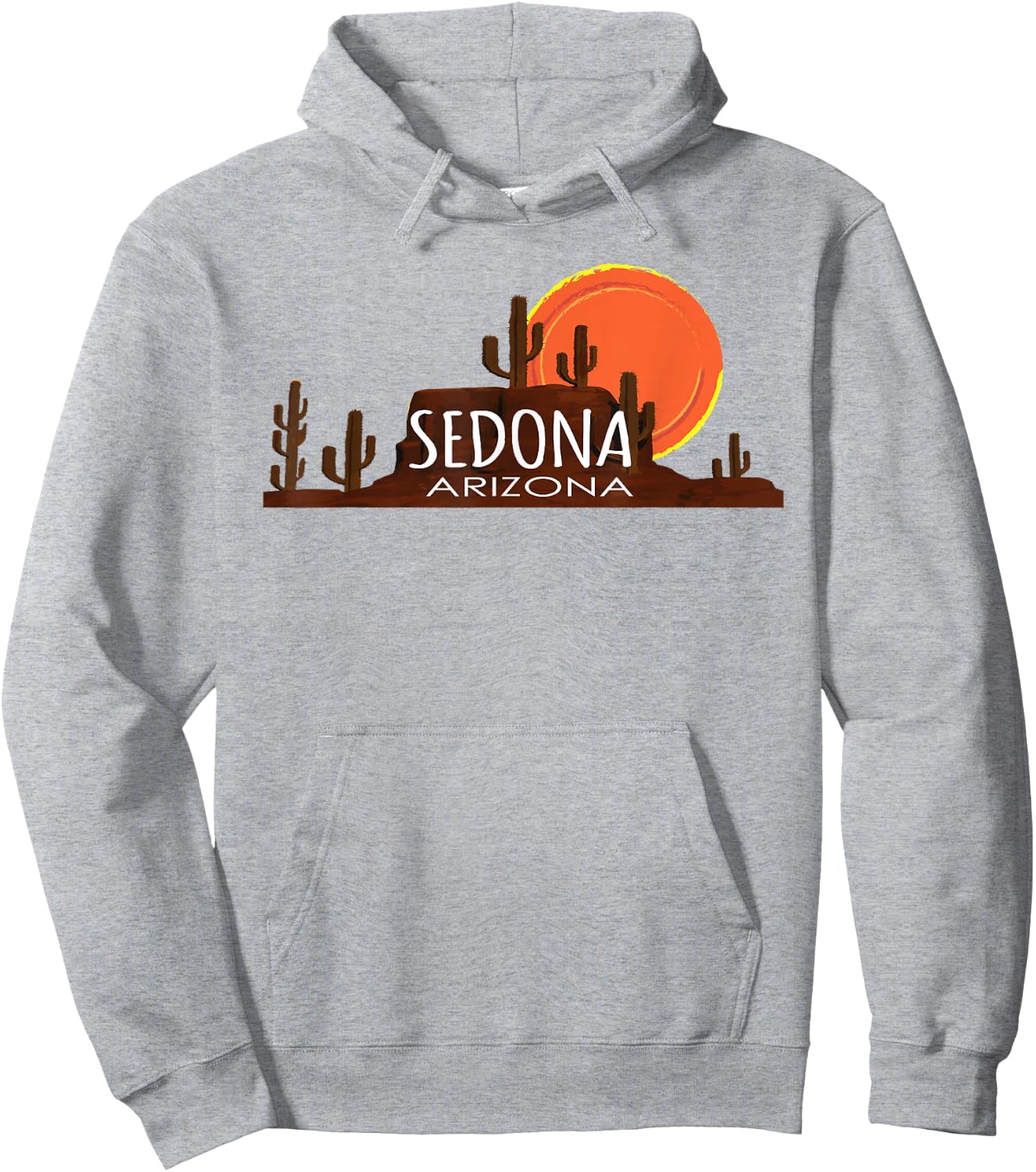 Sedona, Arizona Retro Vintage Sunset Hoodie - Hoodie | Ash