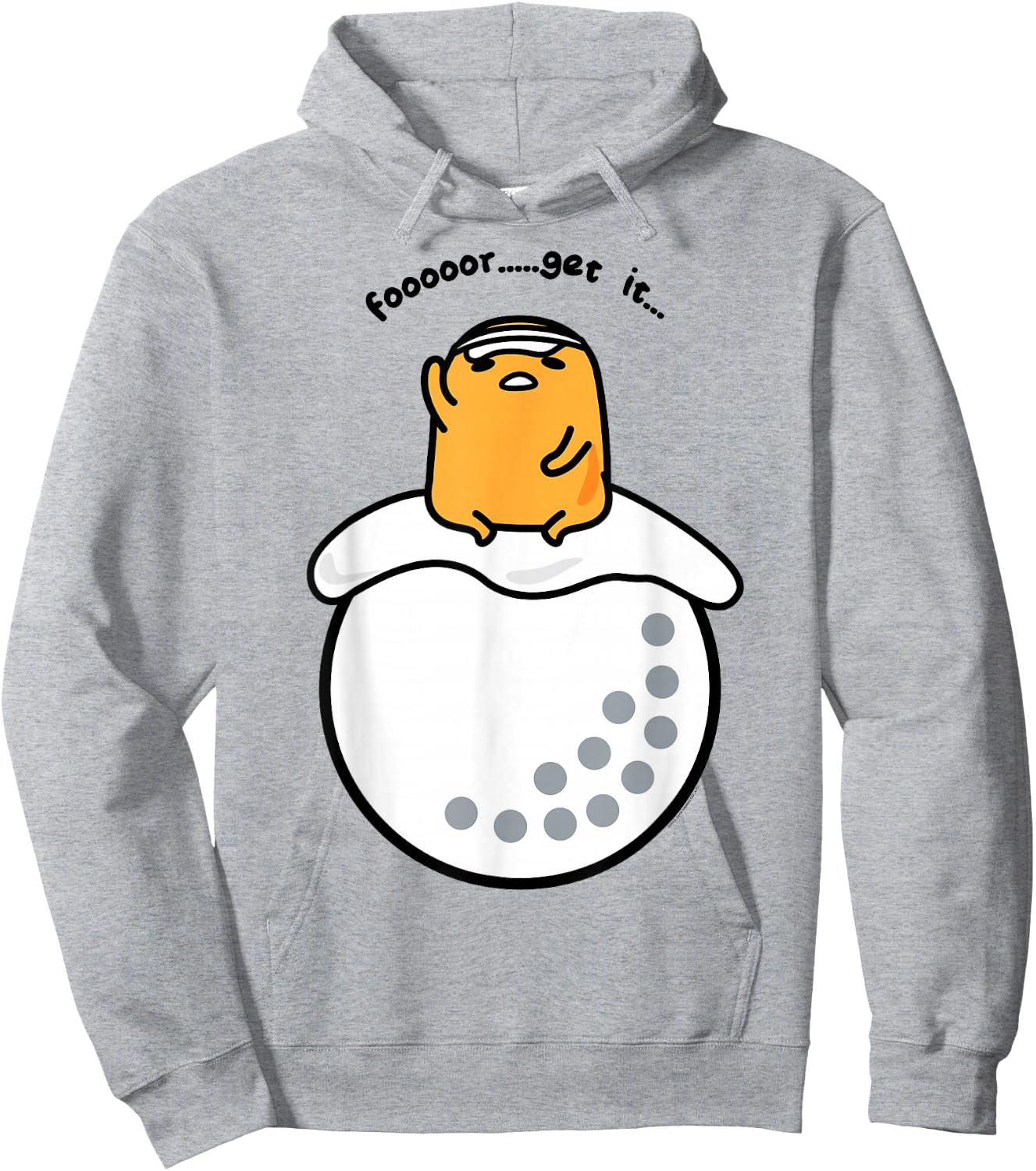Gudetama Golf Golfer Fore Forget It Hoodie - Hoodie | Ash