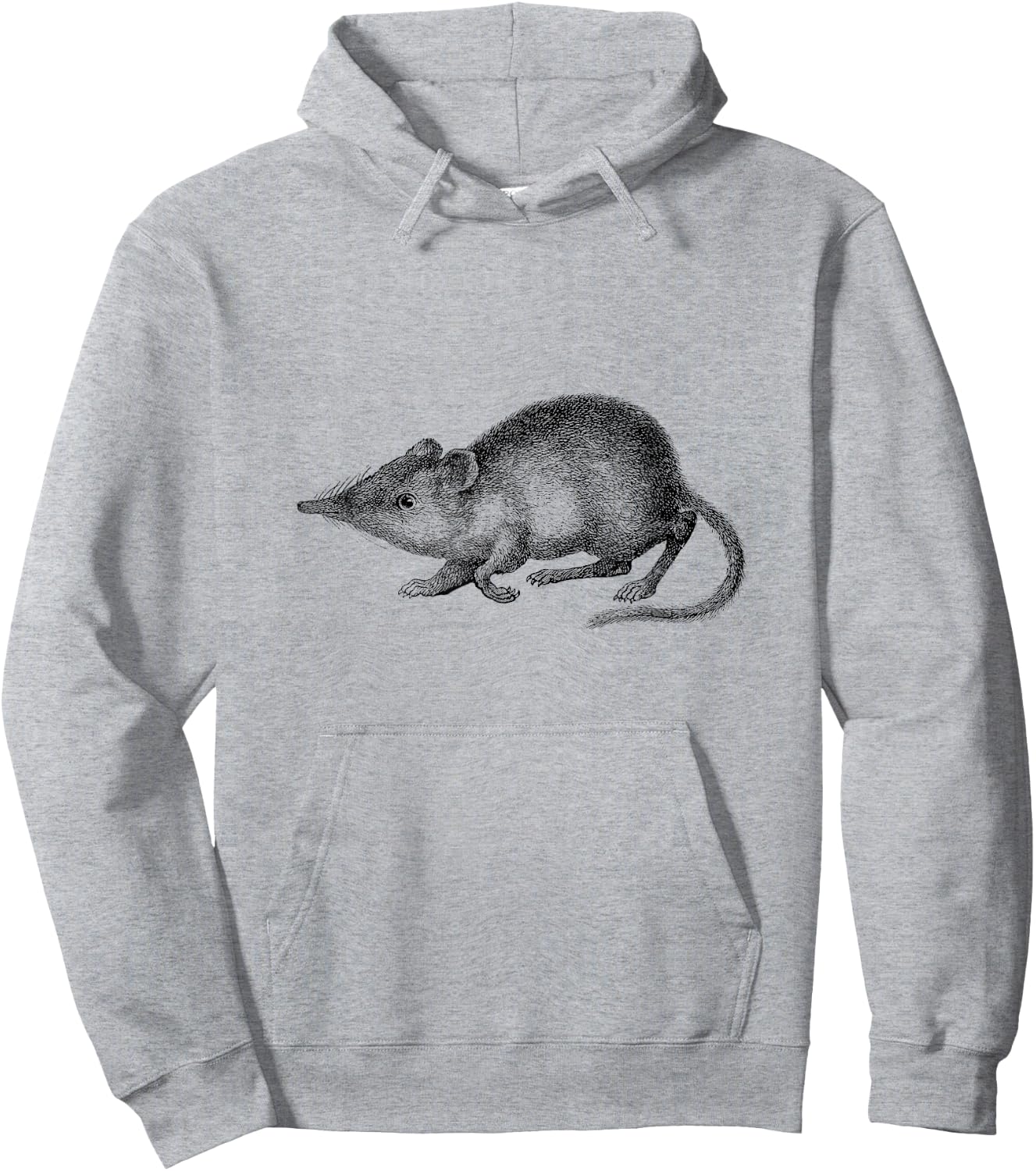 Elephant Shrew Mouse Print Hoodie - Hoodie | Ash