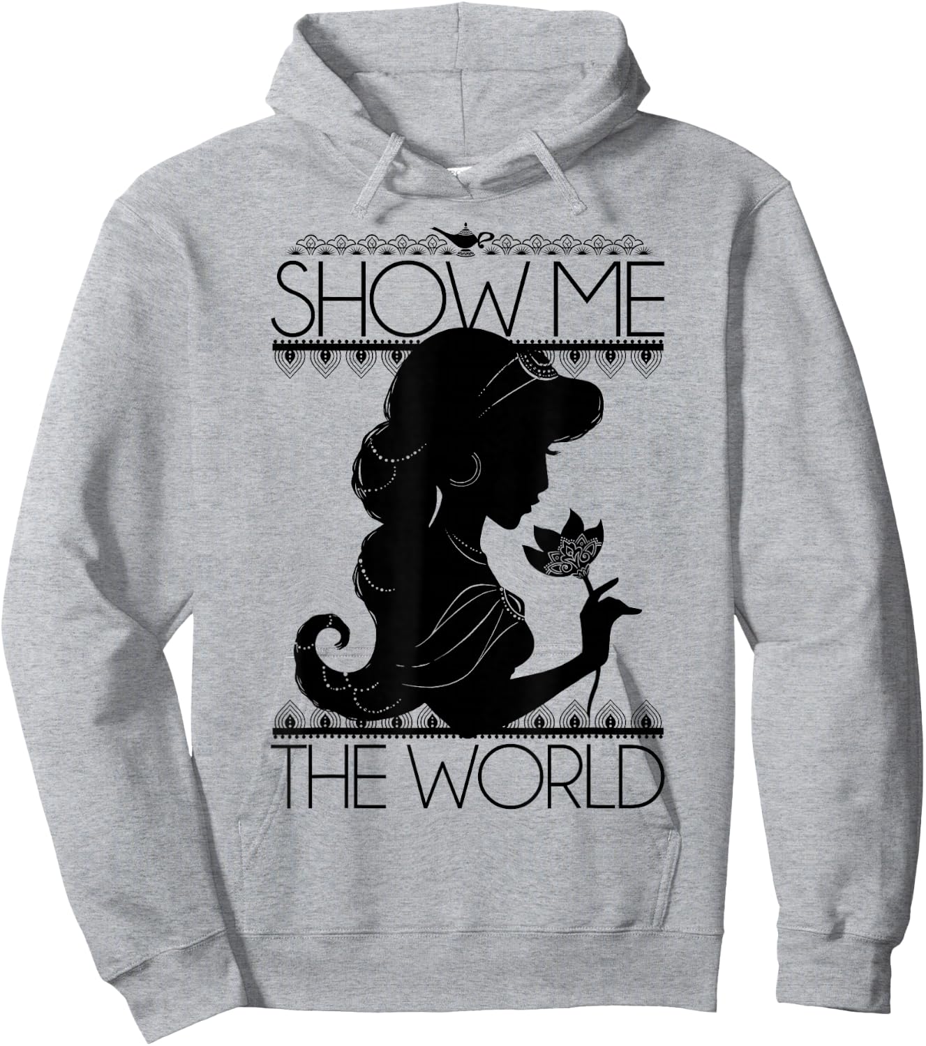 Disney Aladdin Jasmine Show Me The World Silhouette Hoodie - Hoodie | Ash