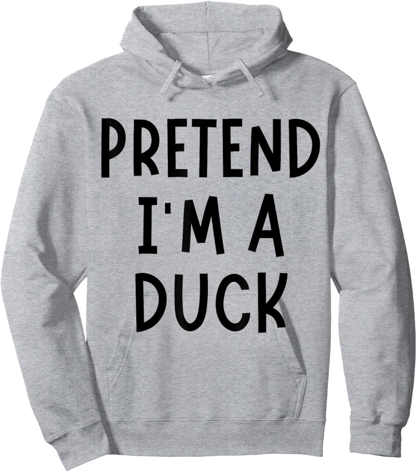 Funny Pretend I'm A Duck Halloween Costume Women Men Kids Hoodie - Hoodie | Ash