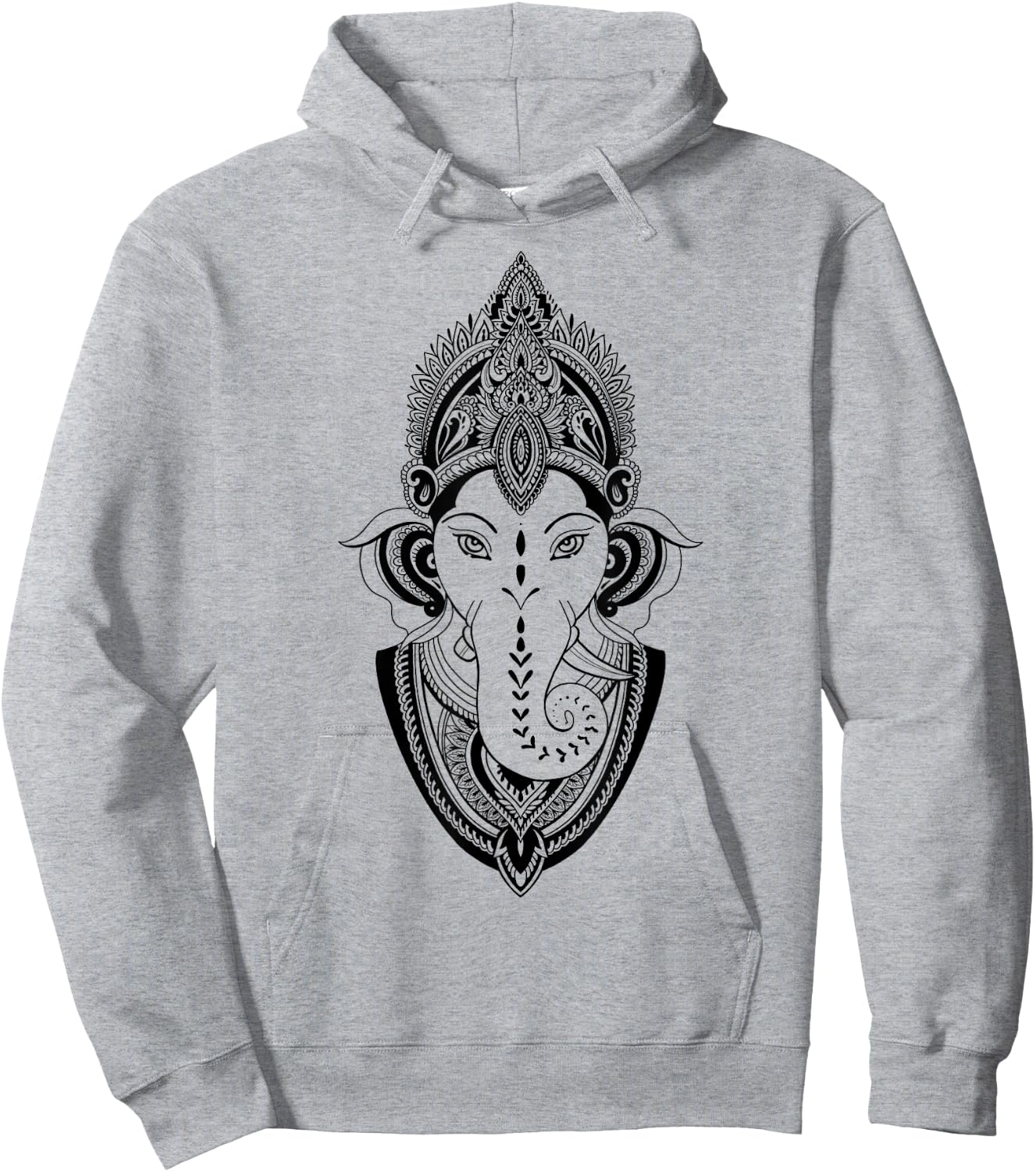 Ganesha God deity Indian India yoga meditation t shirt Hoodie - Hoodie | Ash