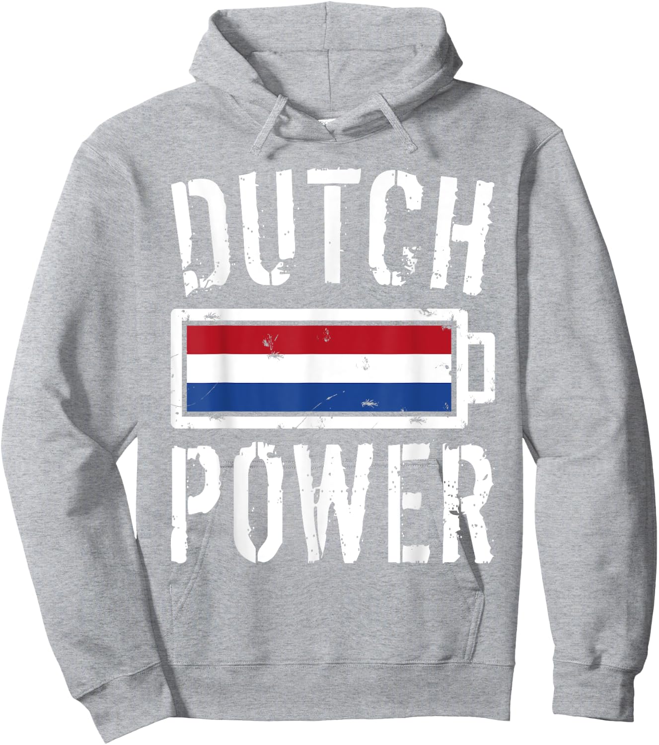 Netherlands Flag | Dutch Power Battery Proud Hoodie - Hoodie | Ash