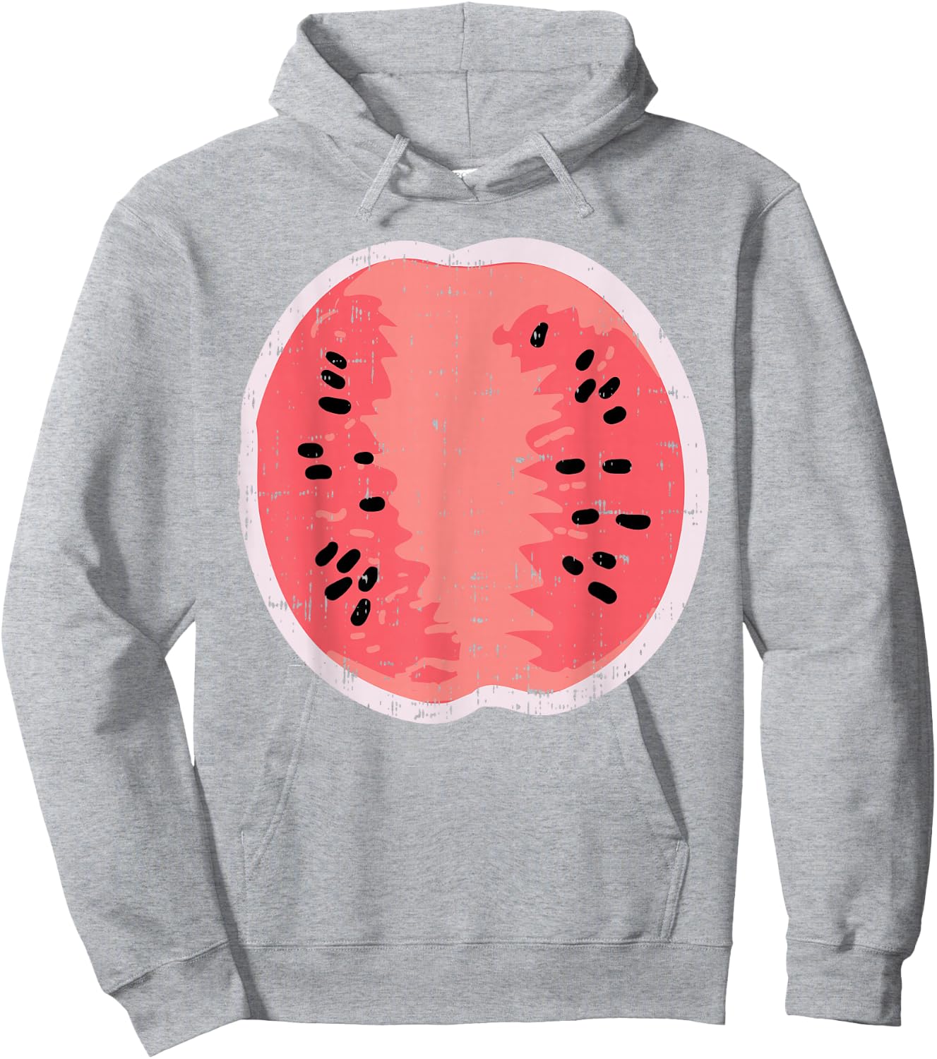 Watermelon Funny Fruit Food Lazy DIY Easy Halloween Costume Hoodie - Hoodie | Ash