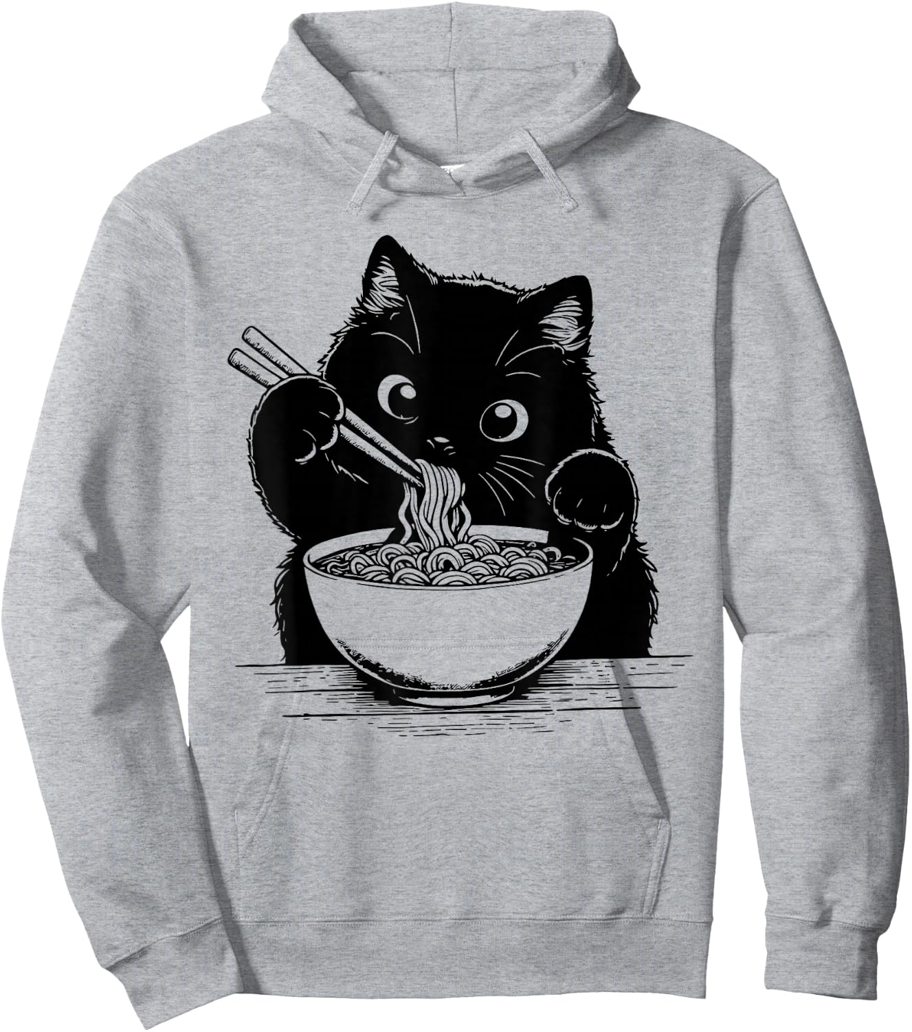 Cat Ramen Noodle Japanese Anime Manga Ramen Kawaii Cat Hoodie - Hoodie | Ash