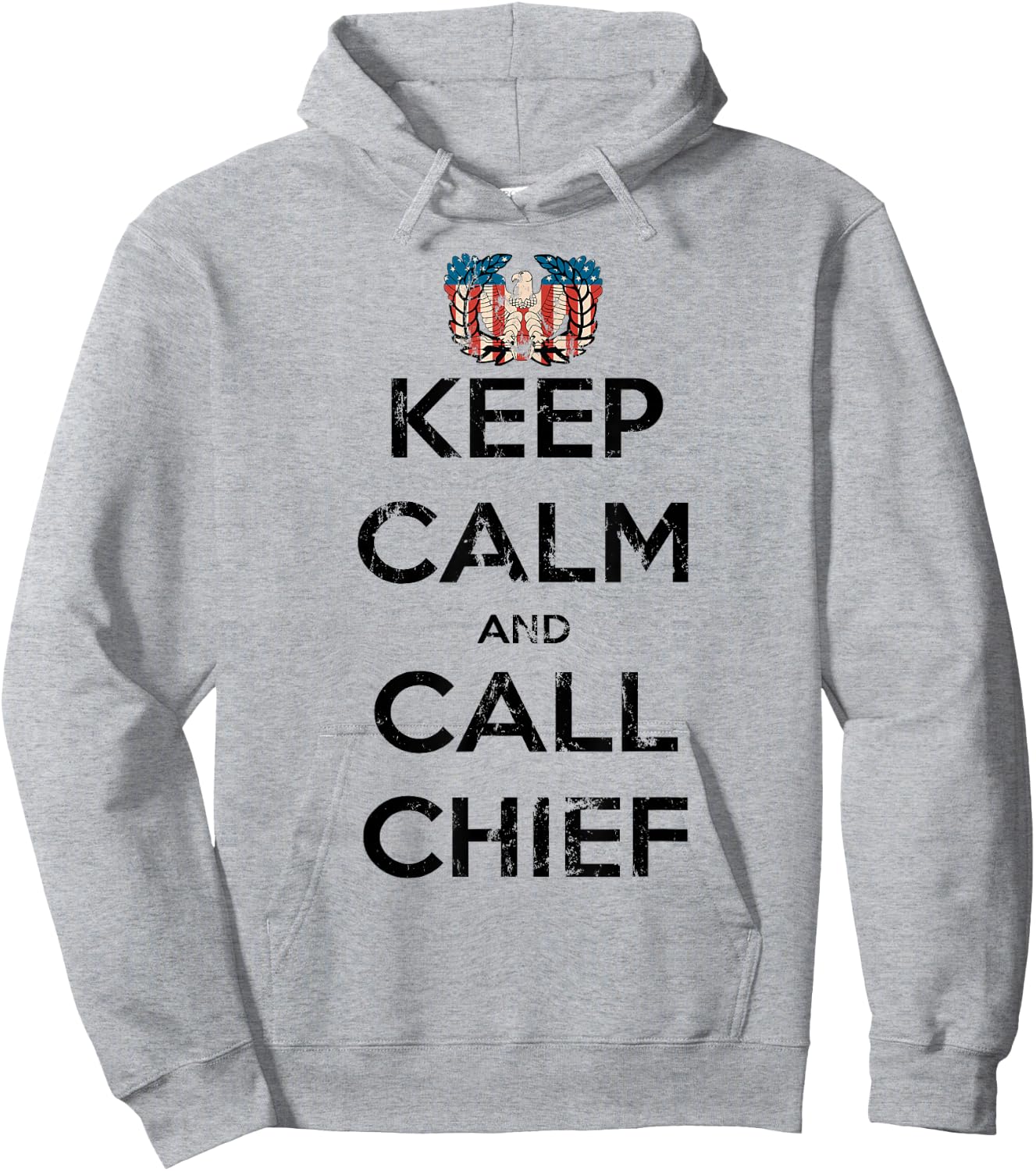 KEEP CALM and CALL CHIEF Warrant Officer Corps Eagle Rising Hoodie - Hoodie | Ash