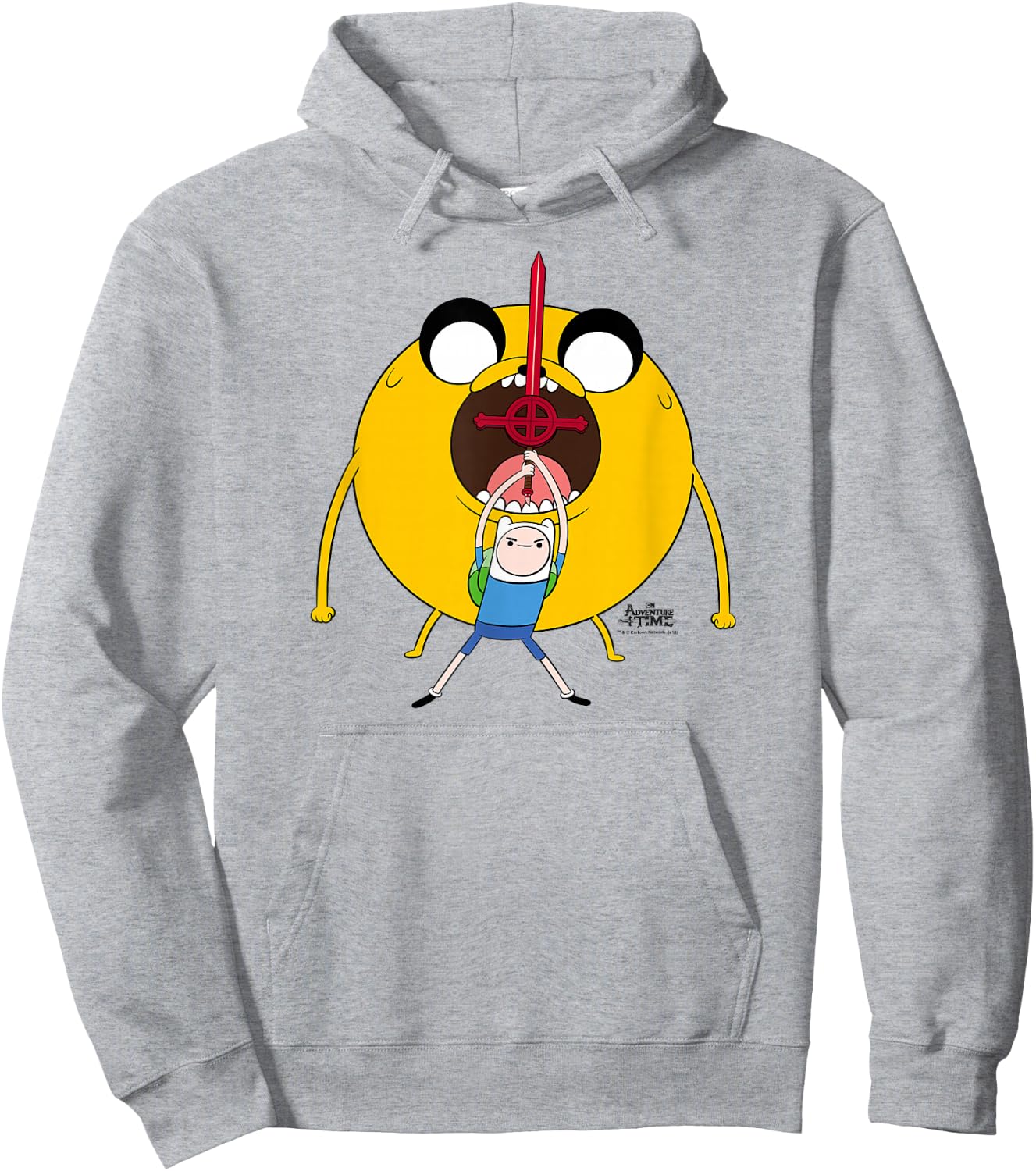 Adventure Time Finn and Jake Big Sword Hoodie - Hoodie | Ash