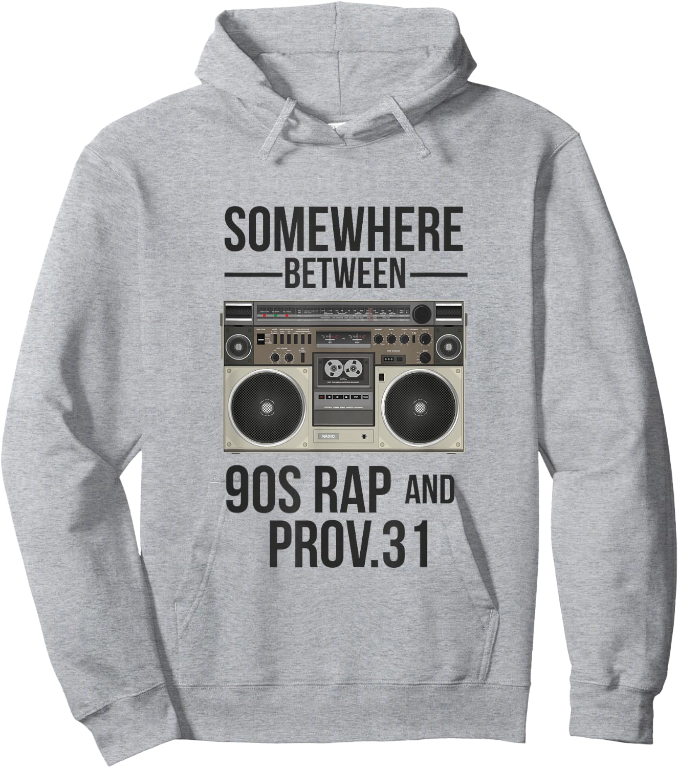 somewhere between 90s Rap and Proverbs 31 Vintage Hoodie - Hoodie | Ash