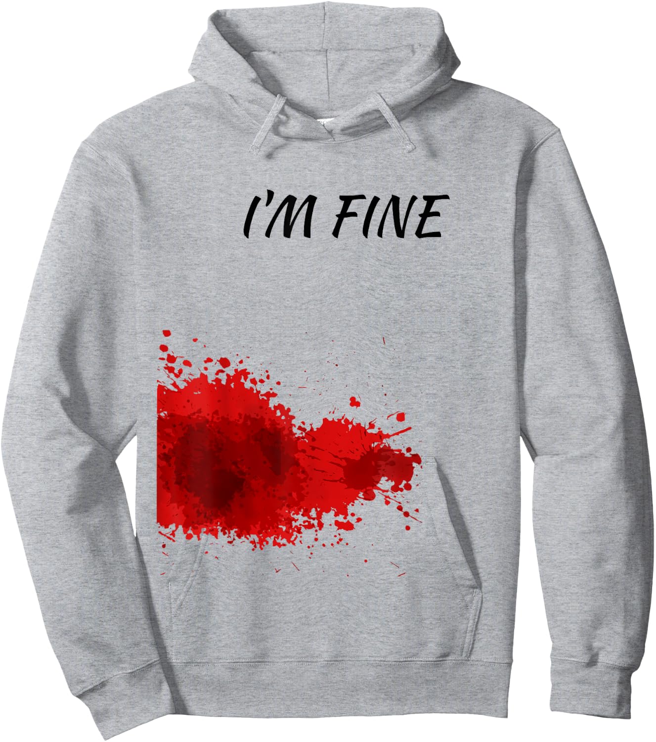 Im Fine, Bloody Hoodie - Hoodie | Ash