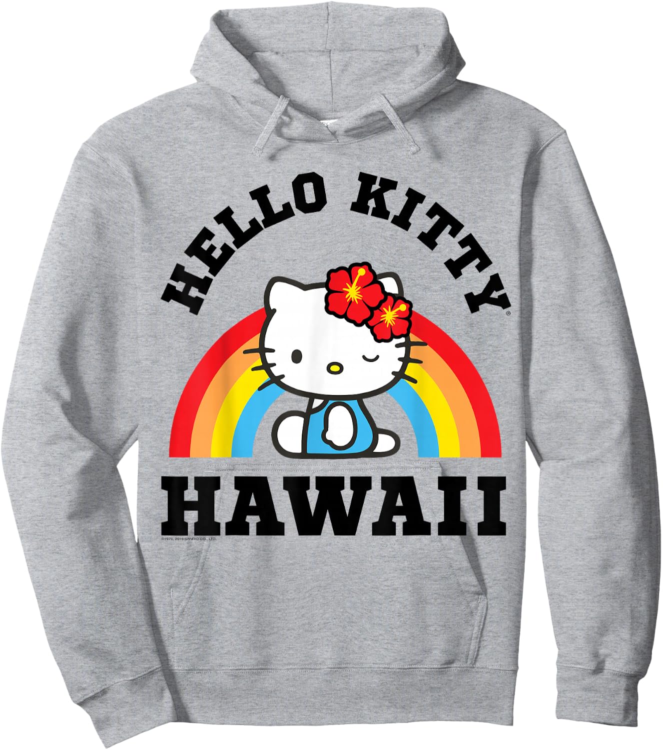 Hello Kitty Hawaii Rainbow Shirt Hoodie - Hoodie | Ash
