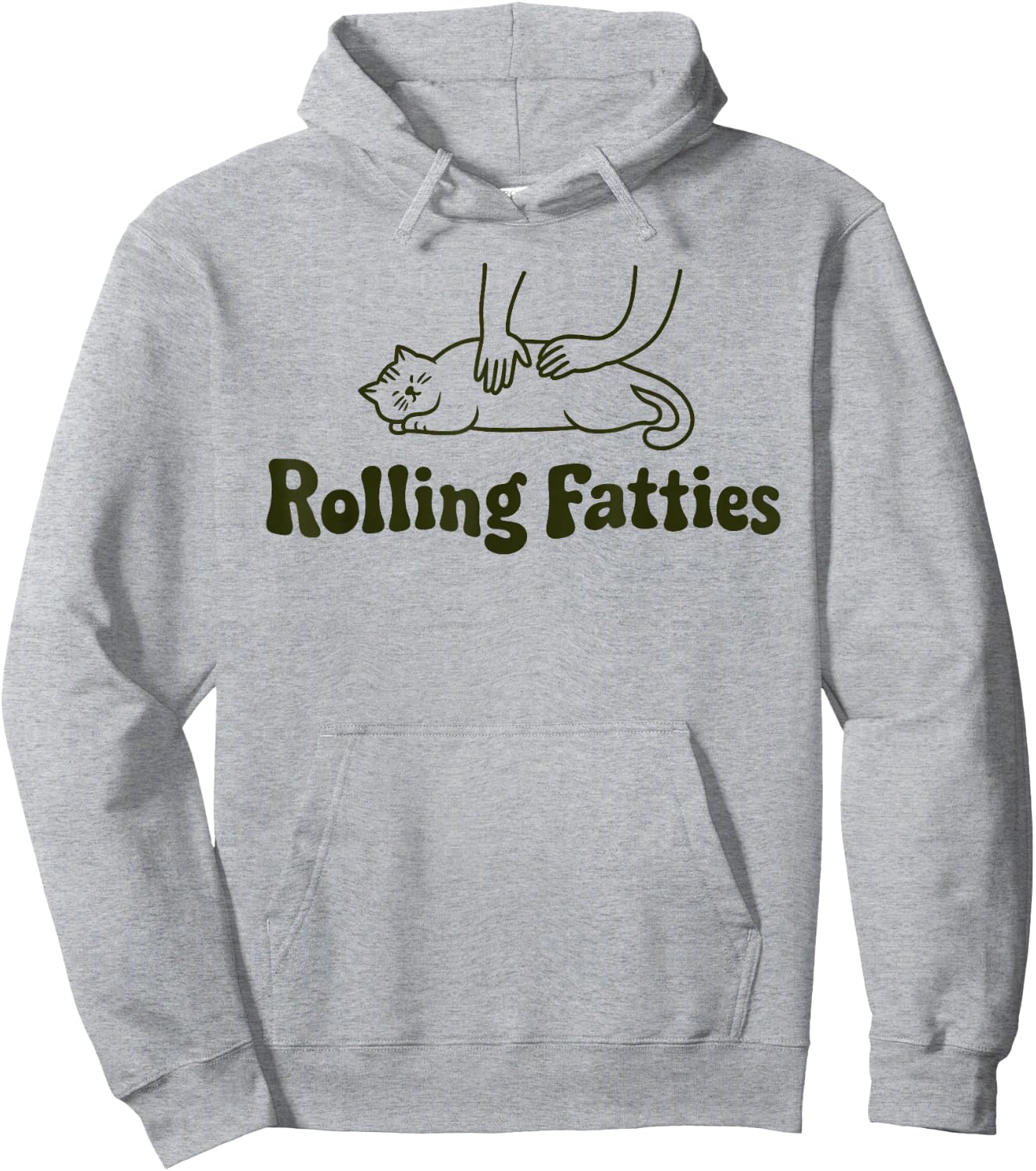 Rolling Fatties Cat Funny Cute Cat Lover Kitten Owner Kitty Hoodie - Hoodie | Ash