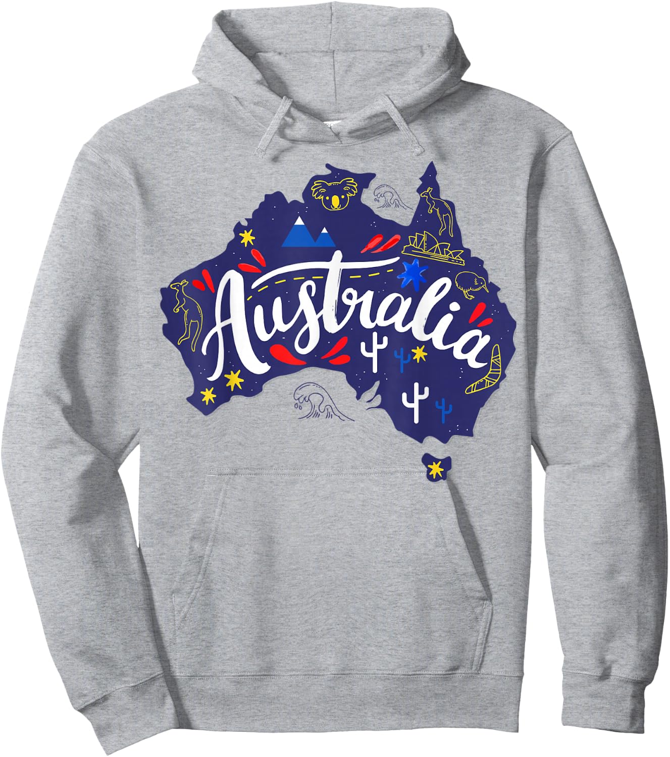 Australia Map Travel Aussie Down Under Australian Home Hoodie - Hoodie | Ash